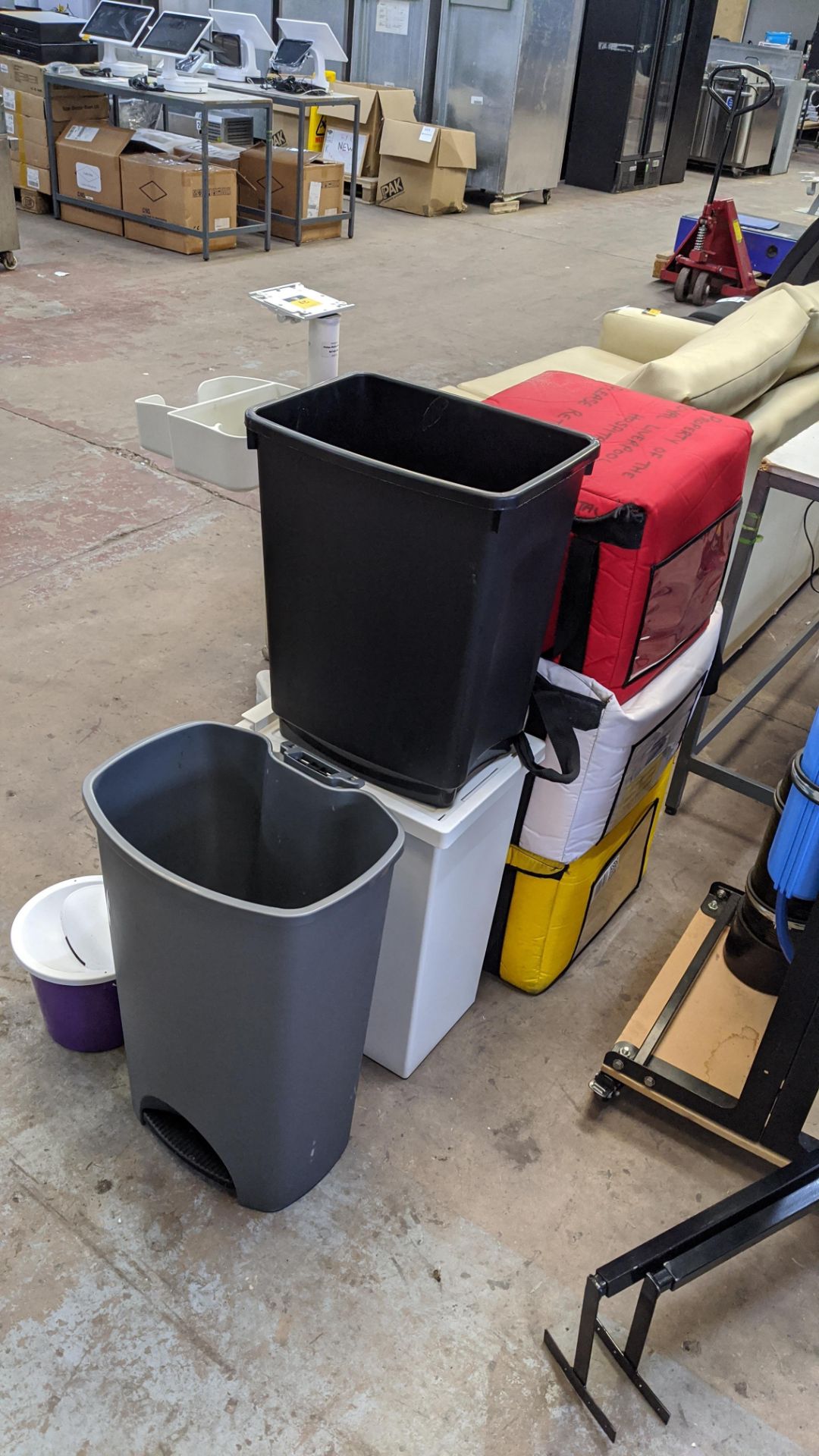 Mixed medical equipment comprising medical equipment trolley, medical transfer insulated boxes, bins - Image 8 of 8