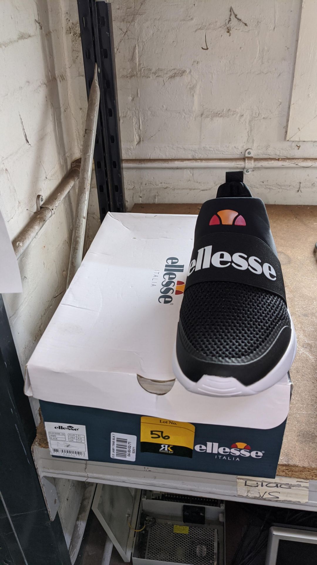 Pair of Ellesse trainers, in black with white detailing, size UK 7.5 (men's). IMPORTANT: This - Image 2 of 5