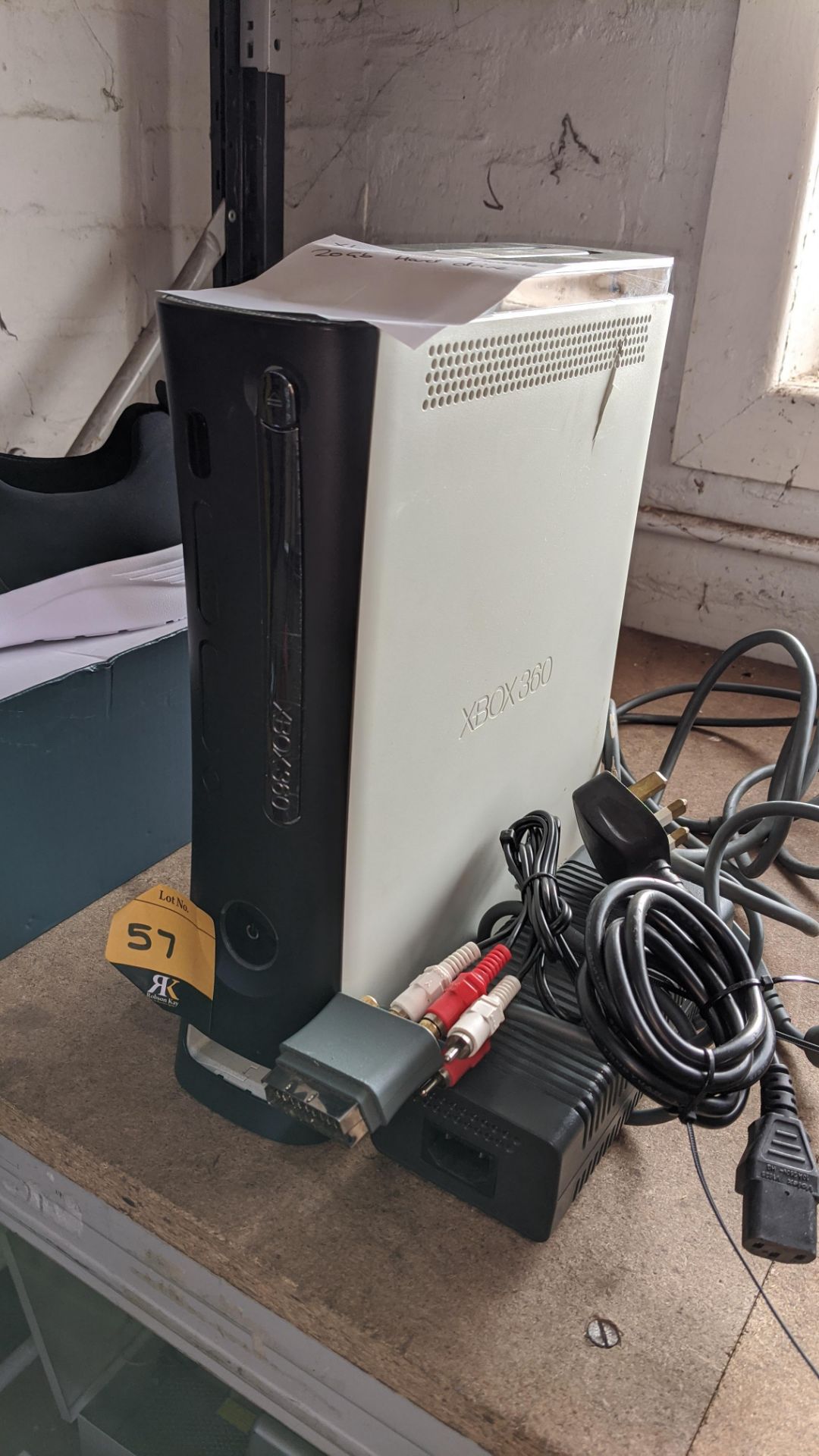 Xbox 360 games console, with 20Gb hard drive, including power pack & cables as pictured.