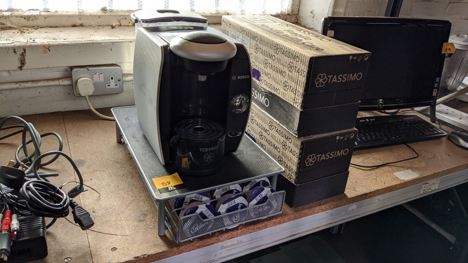 Bosch Tassimo coffee machine, including stand & quantity of Cadburys chocolate inserts plus 2 - Image 2 of 7