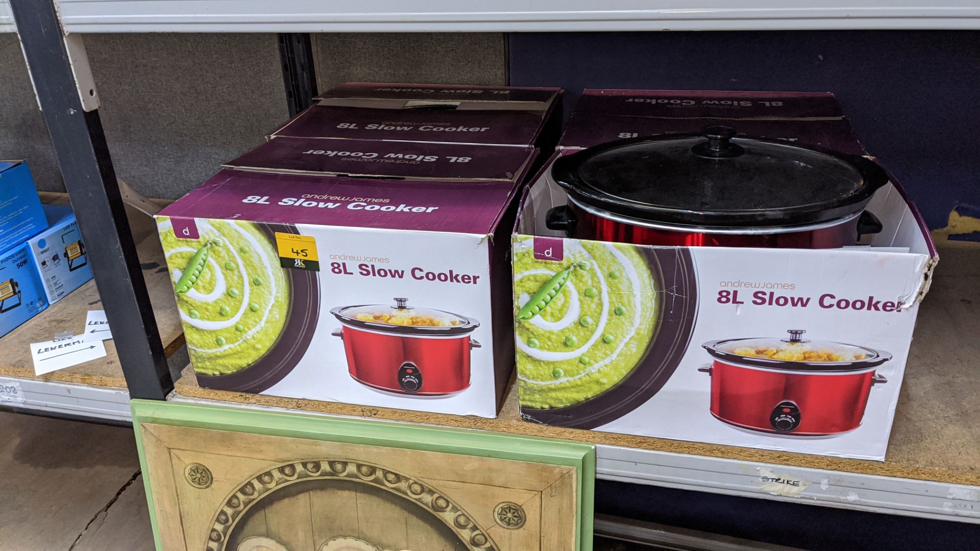 4 off 8 litre slow cookers by Andrew James. IMPORTANT: This auction is strictly subject to a two day