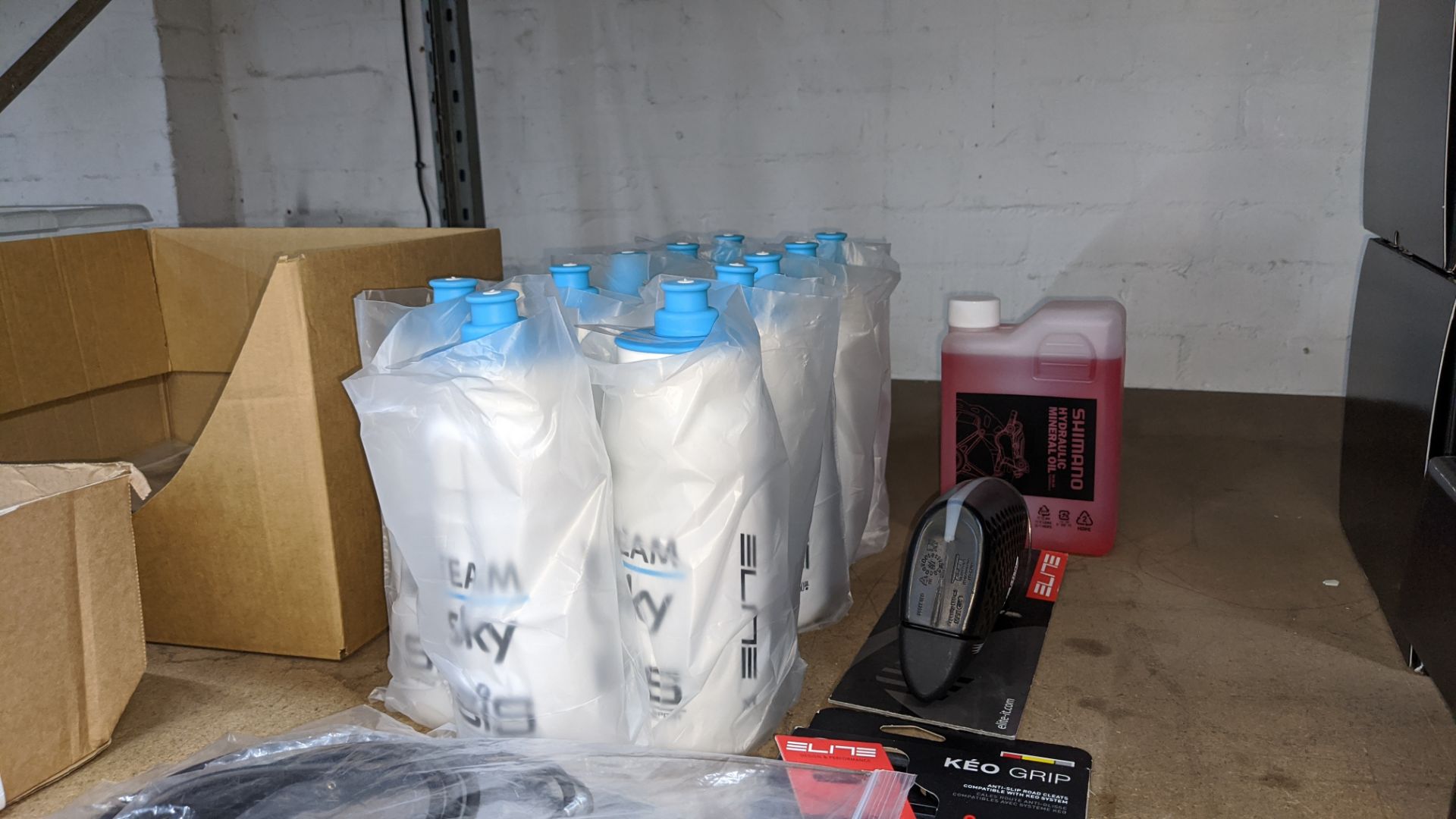 Mixed lot comprising 2 boxes of Shimano components plus quantity of water bottles and other assorted - Image 4 of 8