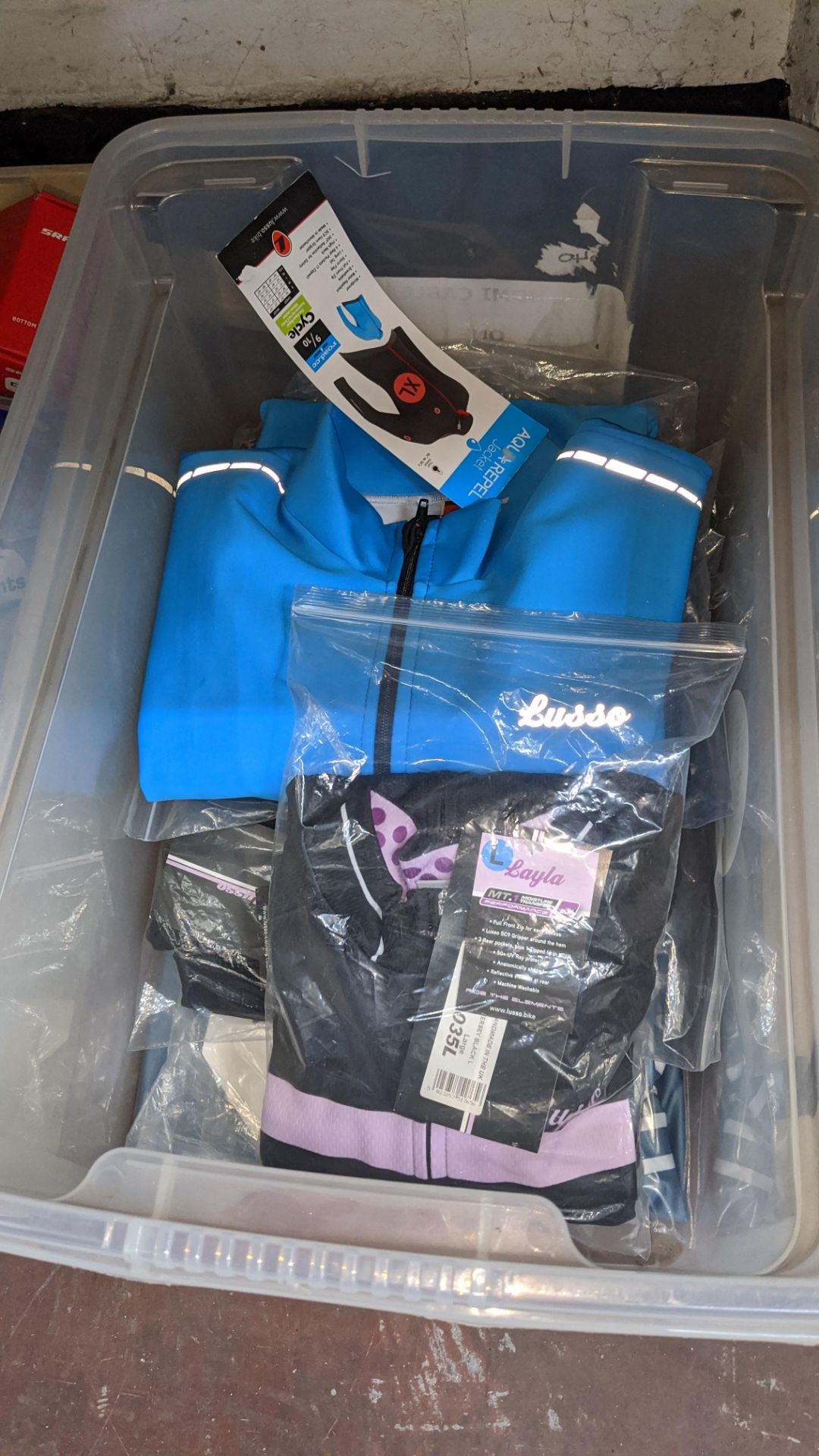 Contents of a crate of cycle related clothing - crate excludedLots 101 - 285 Are being sold on - Image 2 of 2
