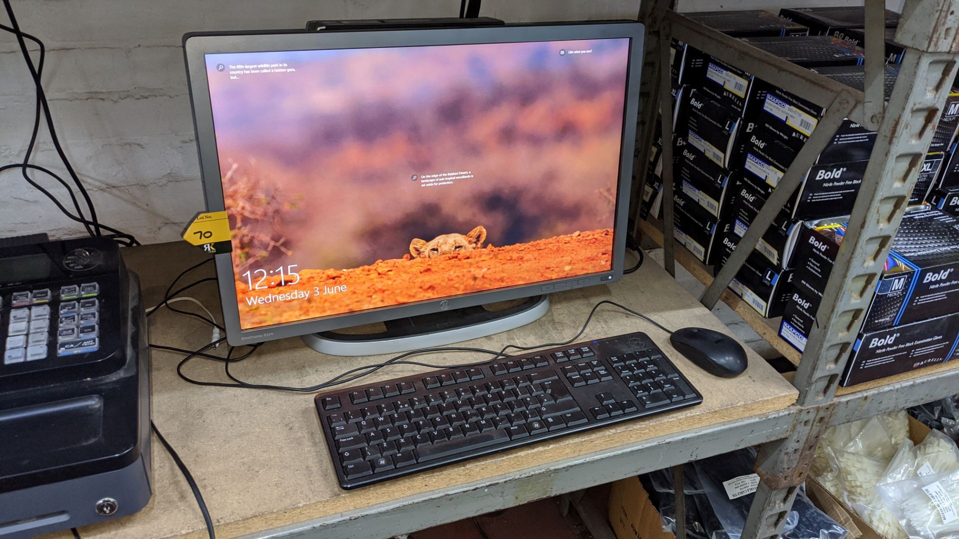 Computer system comprising HP Compaq mini tower on dedicated stand with HP Elite display 24" - Image 8 of 8