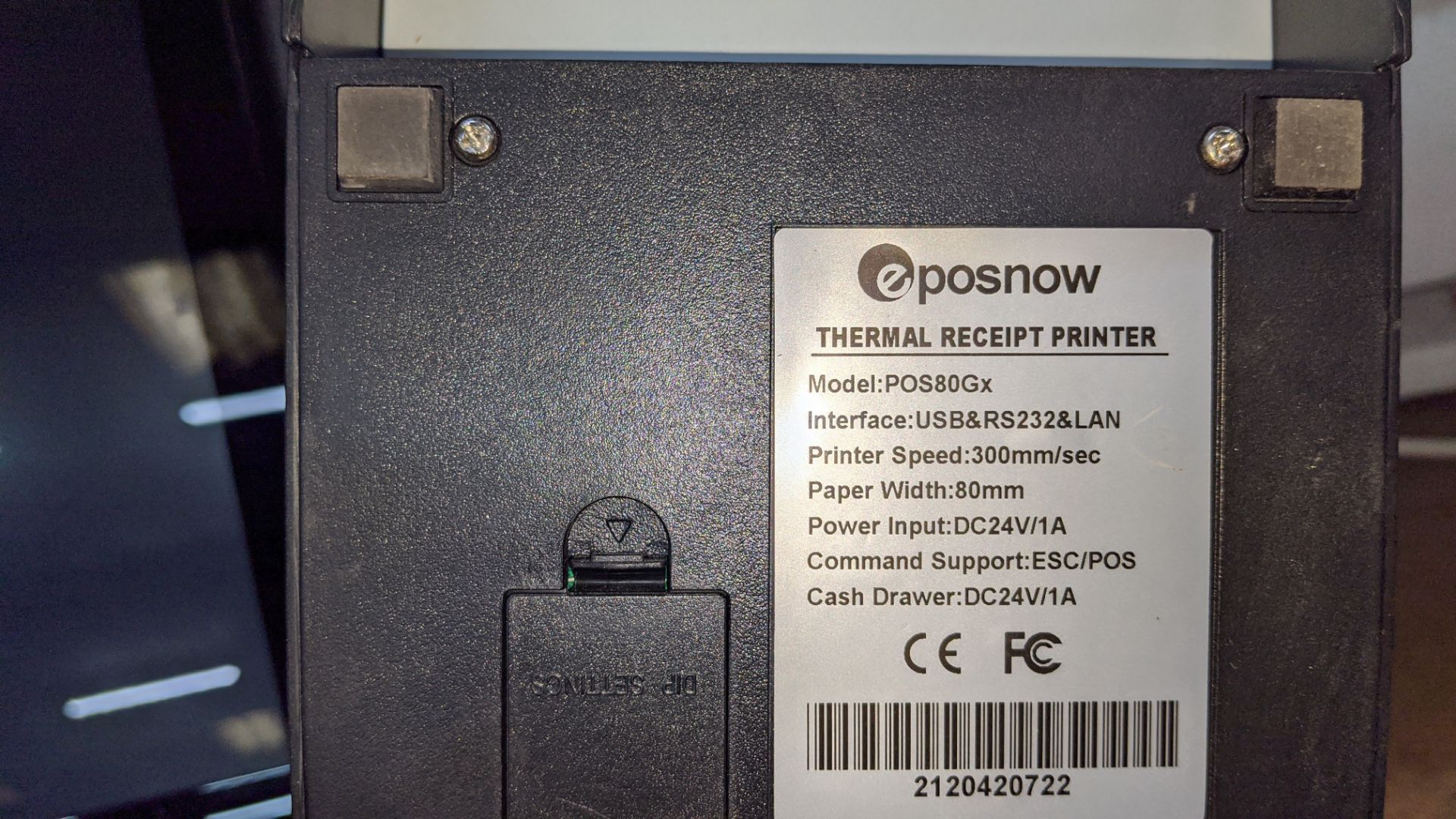 Epos Now terminal model Pro-C15 plus model POS80GX thermal receipt printer NB. No cables, chargers - Image 5 of 5