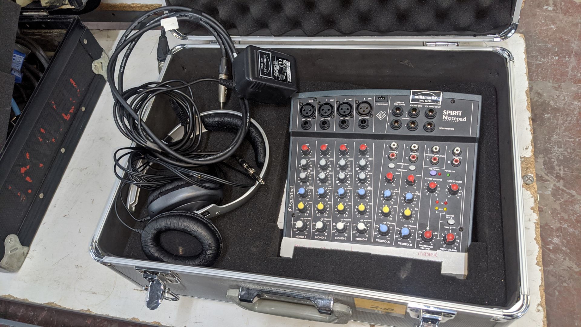 Soundcraft Spirit notepad mixing desk in case Lots 51 - 480 comprise the total assets of Mills Media - Image 7 of 7