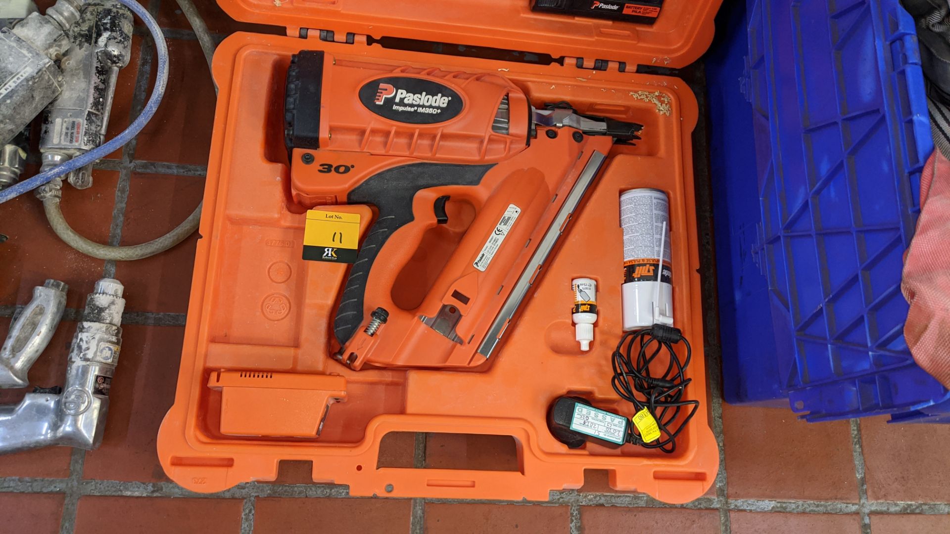 Paslode Impulse IM350+ nail gun in case with various accessories as pictured including charger & - Image 2 of 7