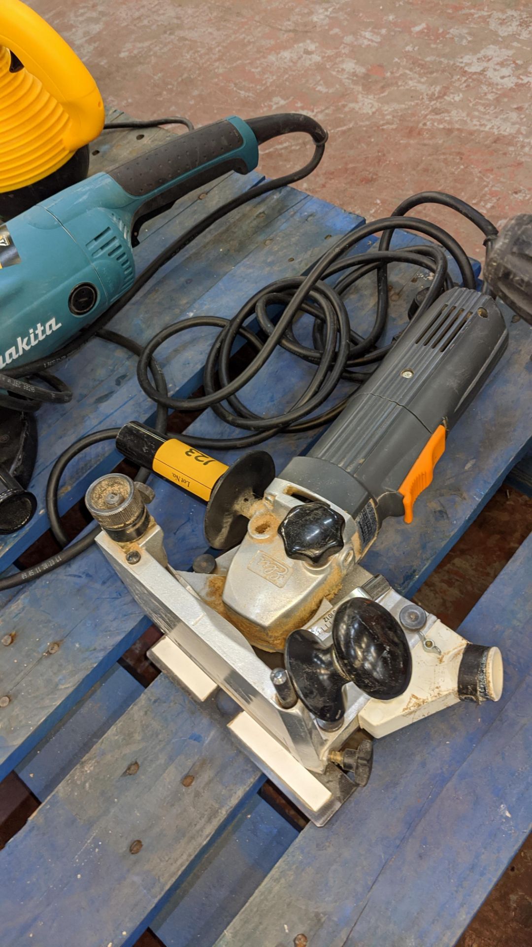 Elu angle grinder with attachment as pictured Lots 51 - 480 comprise the total assets of Mills Media - Image 3 of 4