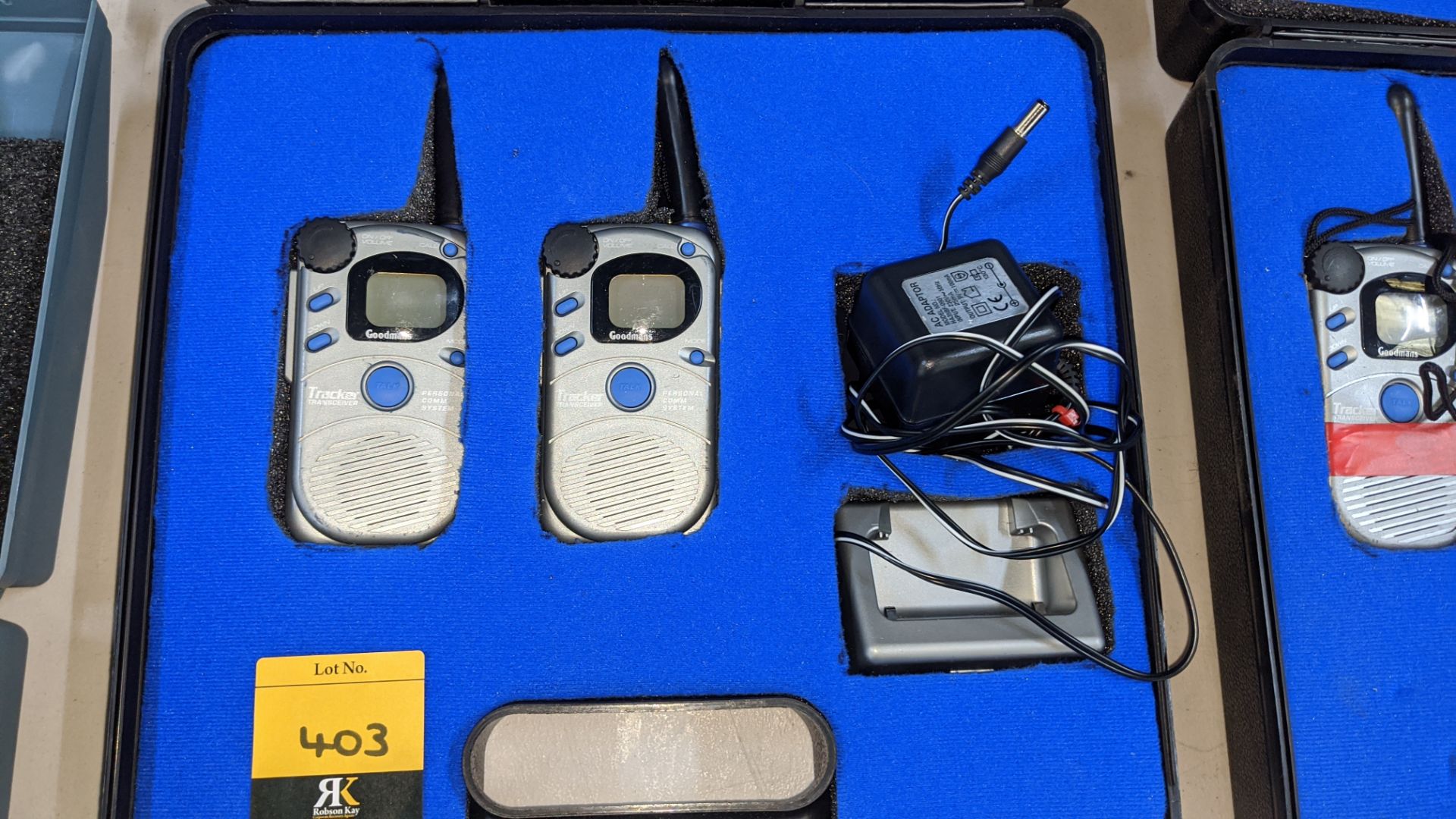 2 off twin walkie talkie packs including charging equipment & cases as pictured Lots 51 - 480 - Image 3 of 4