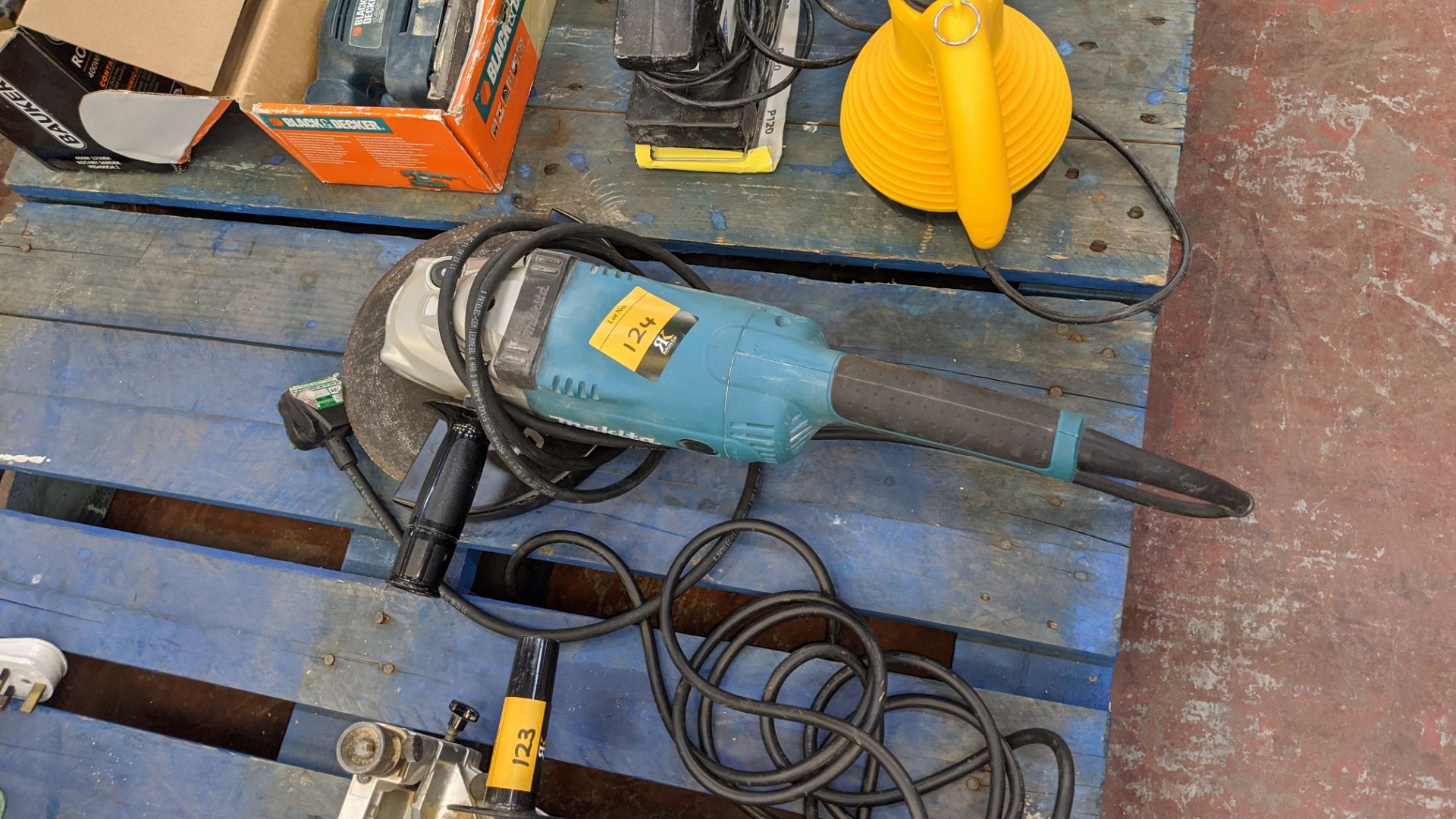 Makita large angle grinder model GA9020S Lots 51 - 480 comprise the total assets of Mills Media