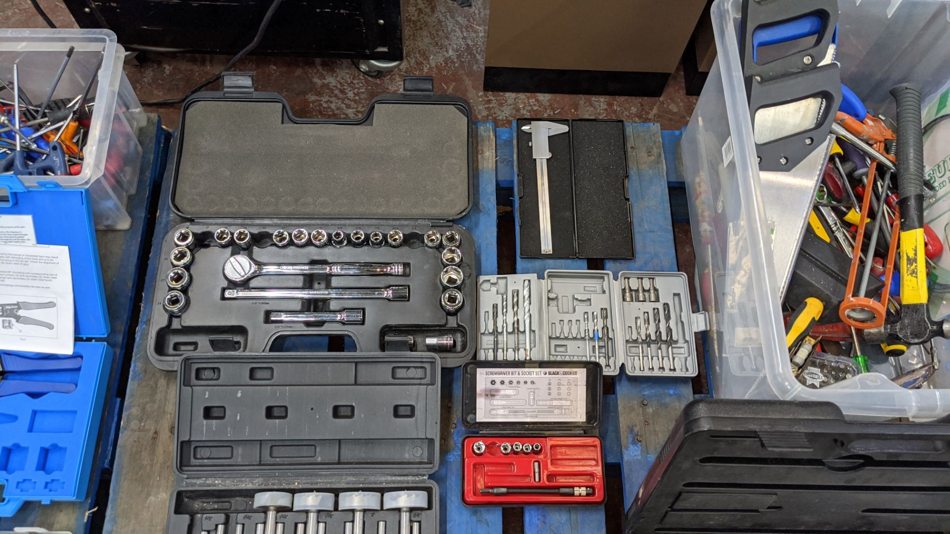 The contents of a pallet comprising a quantity of assorted socket sets, bit sets, hand tools & - Image 6 of 6