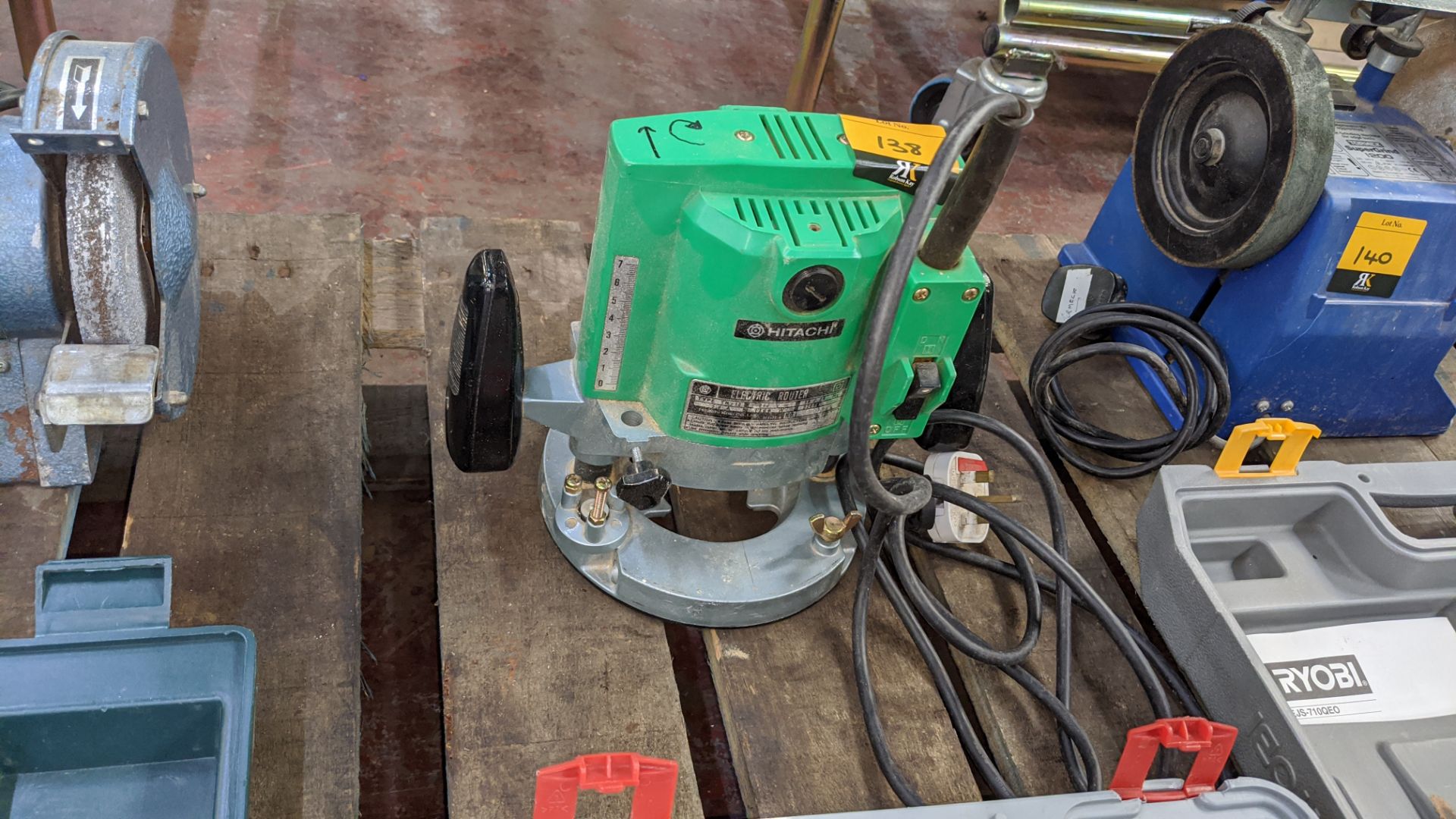 Hitachi handheld electric router Lots 51 - 480 comprise the total assets of Mills Media Ltd in - Image 2 of 4