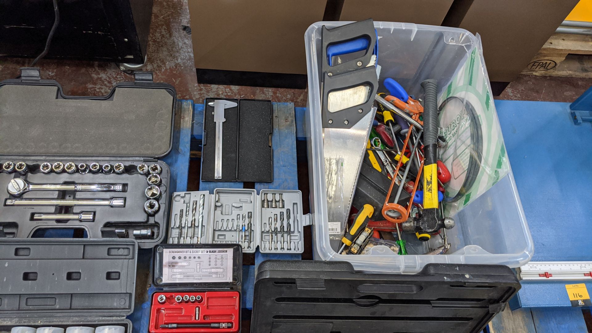 The contents of a pallet comprising a quantity of assorted socket sets, bit sets, hand tools & - Image 5 of 6