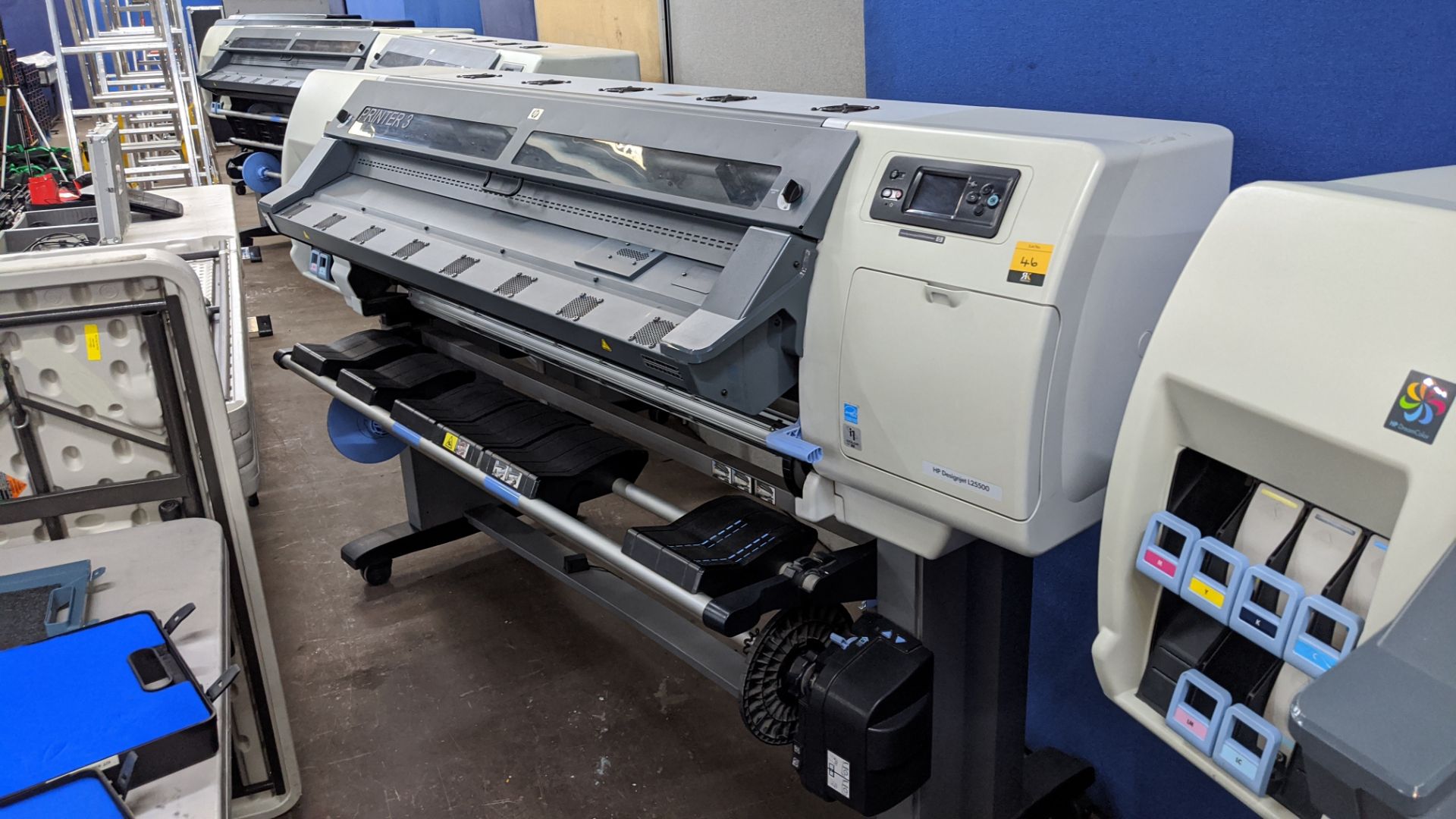 HP DesignJet L25500 wide format printer, serial no. MY0482900B, product no. CH956A/CH956-64001