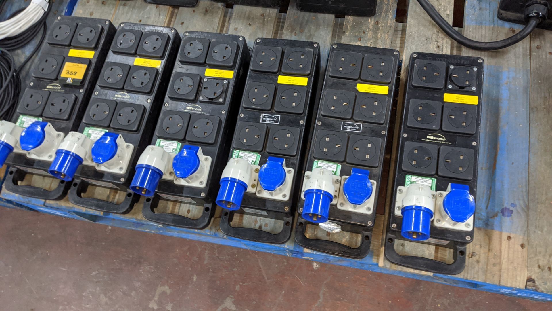 6 off power distribution boards Lots 51 - 480 comprise the total assets of Mills Media Ltd in - Image 3 of 6