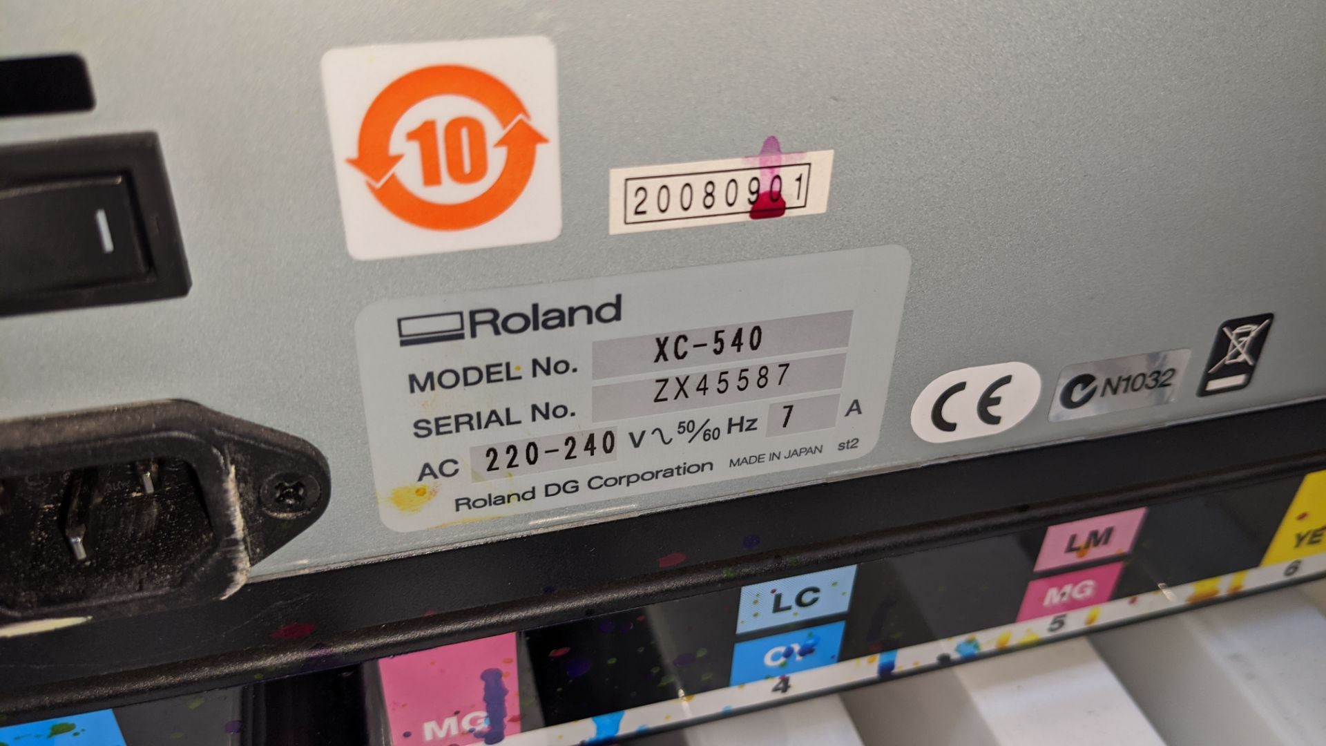 Roland Soljet Pro III wide format print & cut model XC-540, serial no. ZX45587 Lots 40 - 50 comprise - Image 7 of 9