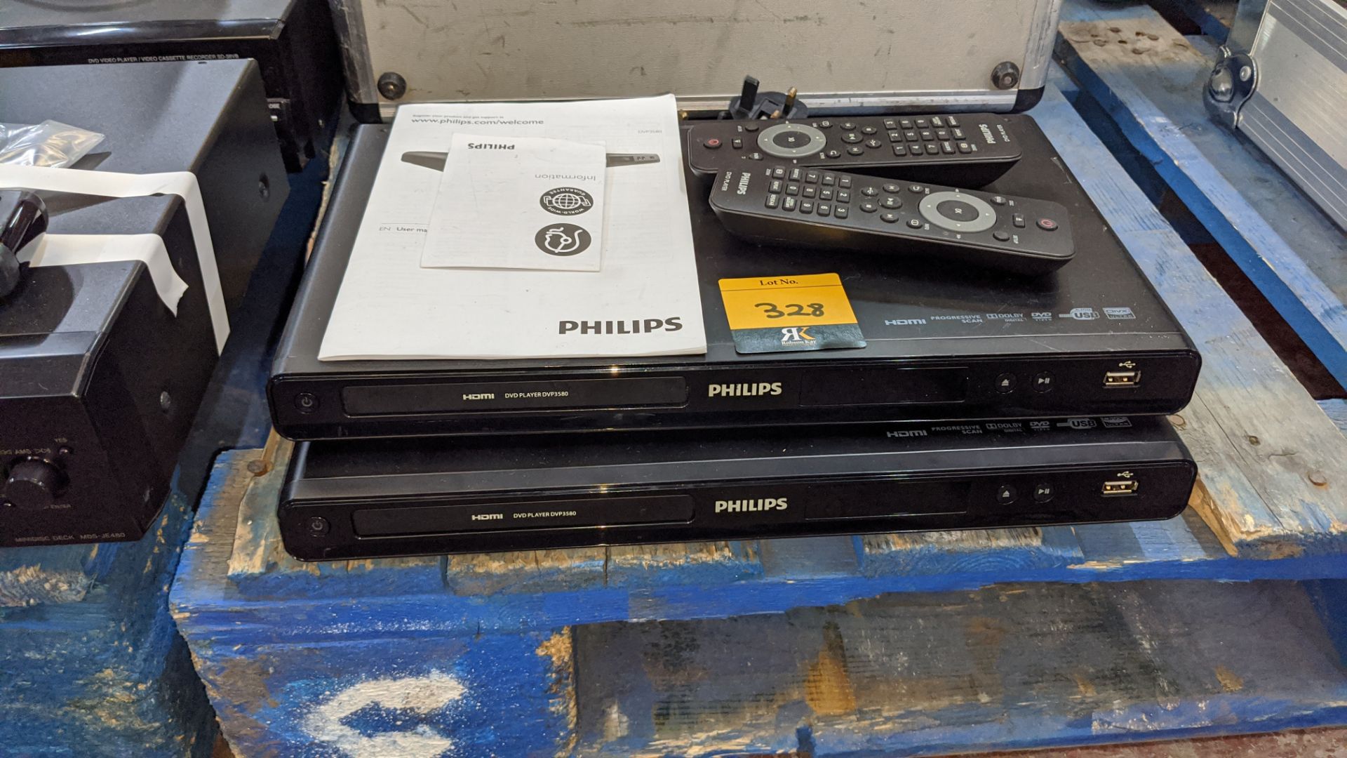 3 off assorted DVD players, 2 of which include their own case Lots 51 - 480 comprise the total - Image 2 of 5