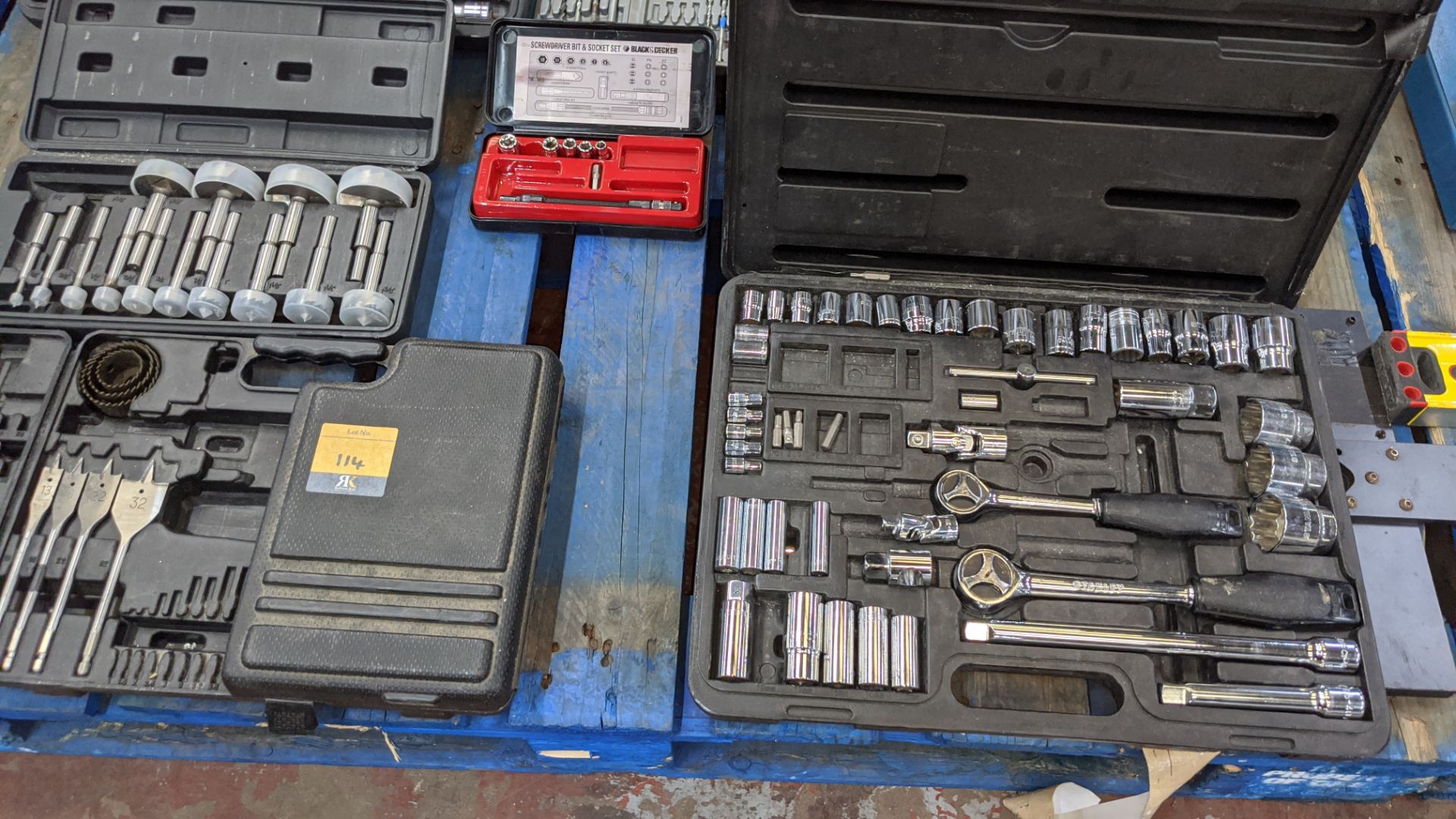 The contents of a pallet comprising a quantity of assorted socket sets, bit sets, hand tools & - Image 4 of 6