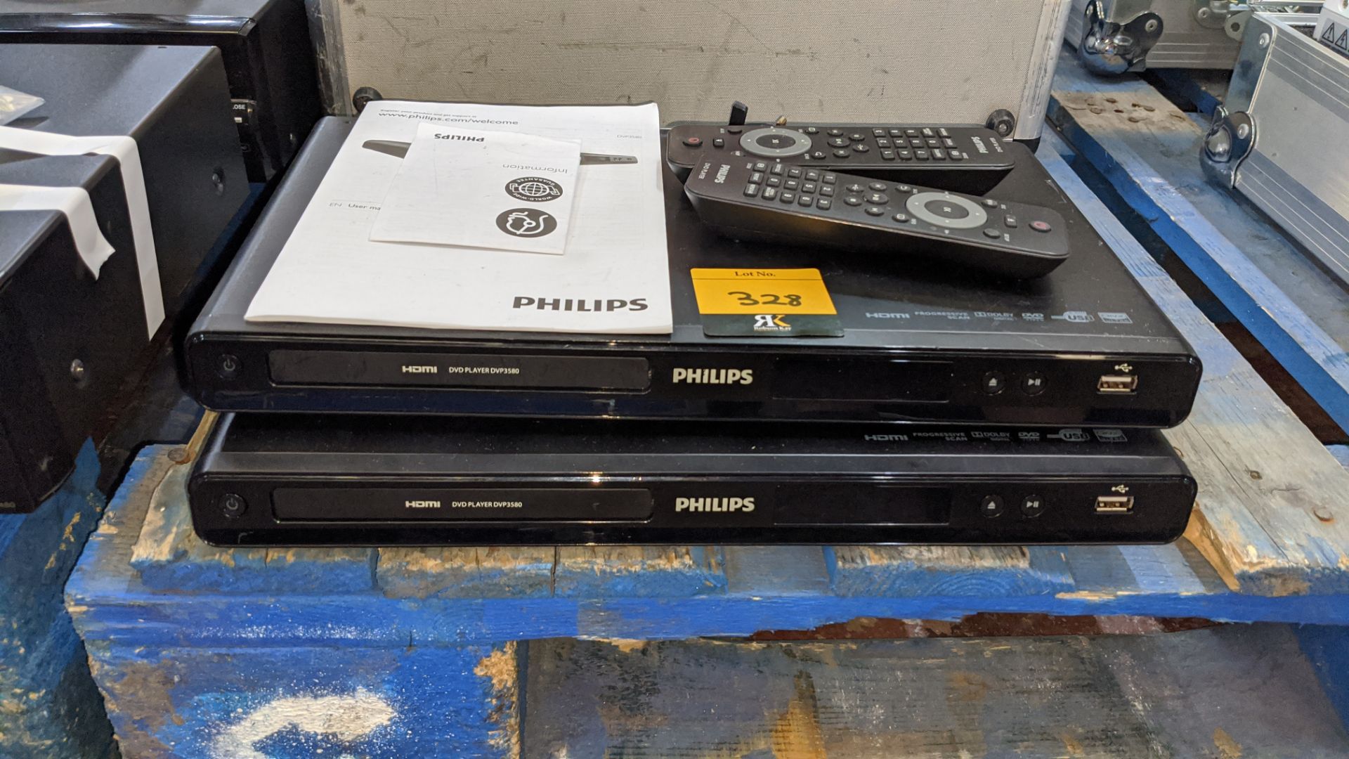 3 off assorted DVD players, 2 of which include their own case Lots 51 - 480 comprise the total - Image 3 of 5