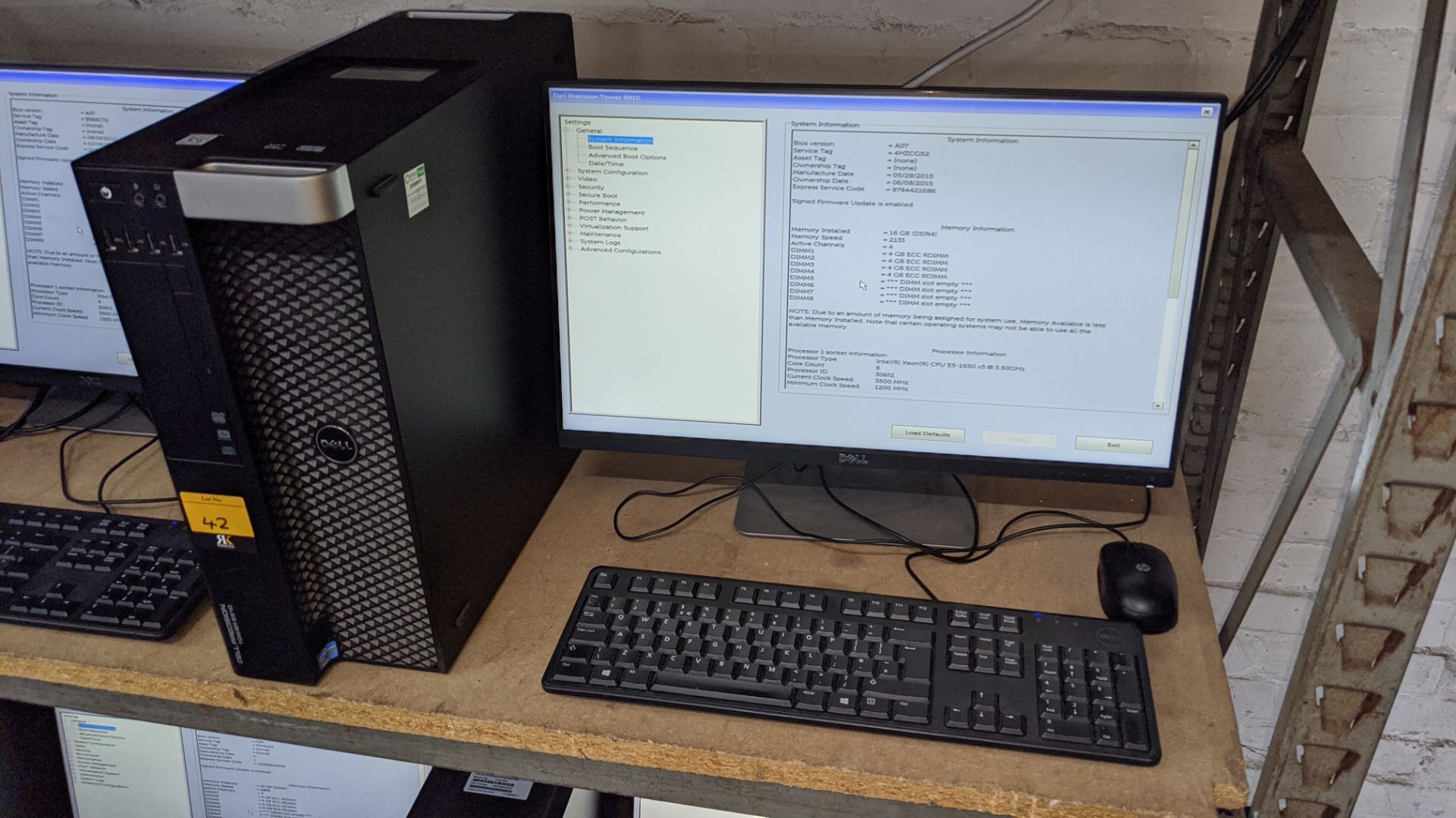 Dell Precision tower 5810 computer with Intel Xeon E5-1650 V3 processor, 16Gb RAM, 256Gb SSD etc. in