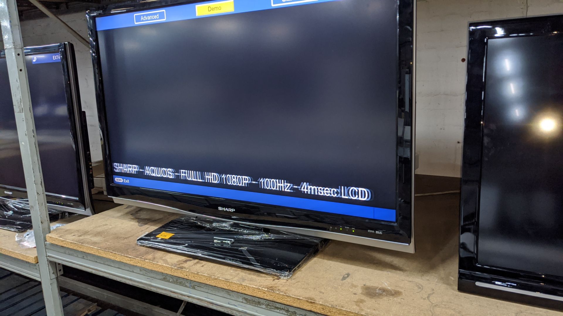 Sharp Aquos widescreen 46" LC-46X20E TV on tabletop stand - no remote control - Image 2 of 7