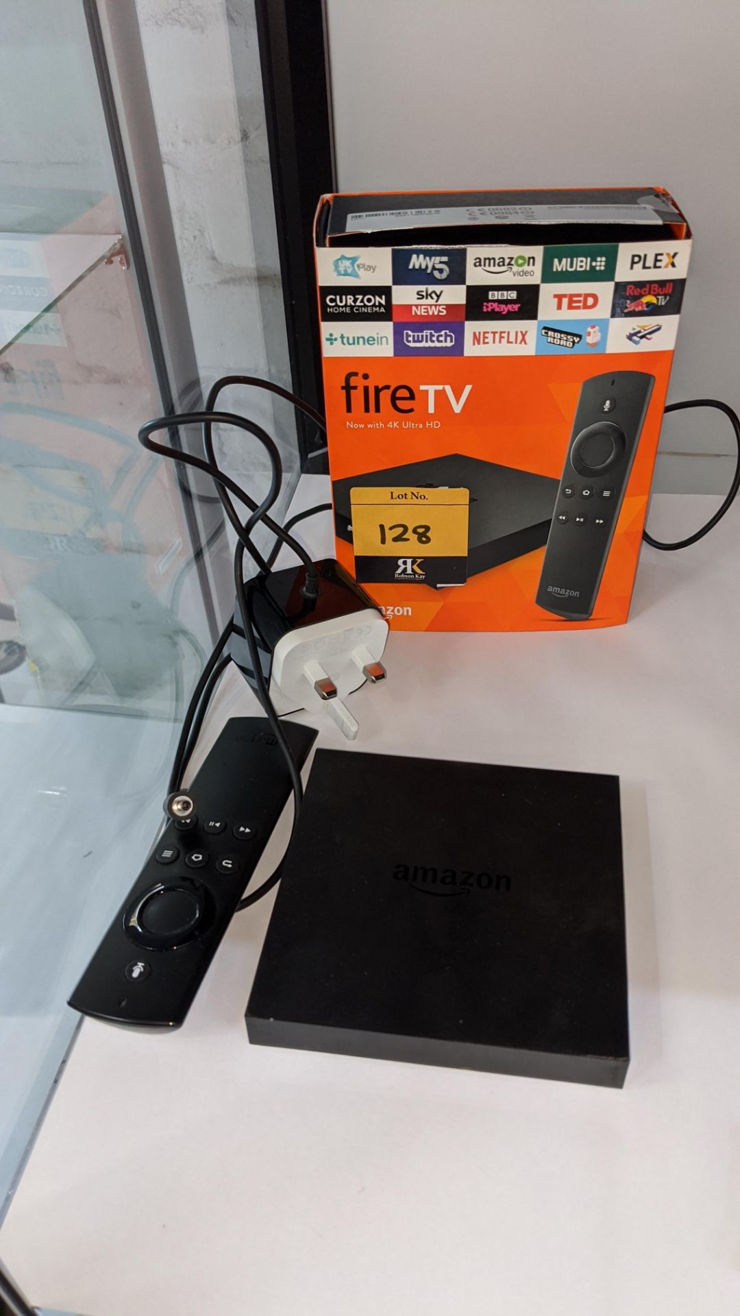 Amazon 4K Ultra HD Fire TV including power pack, remote control & box - Image 9 of 9