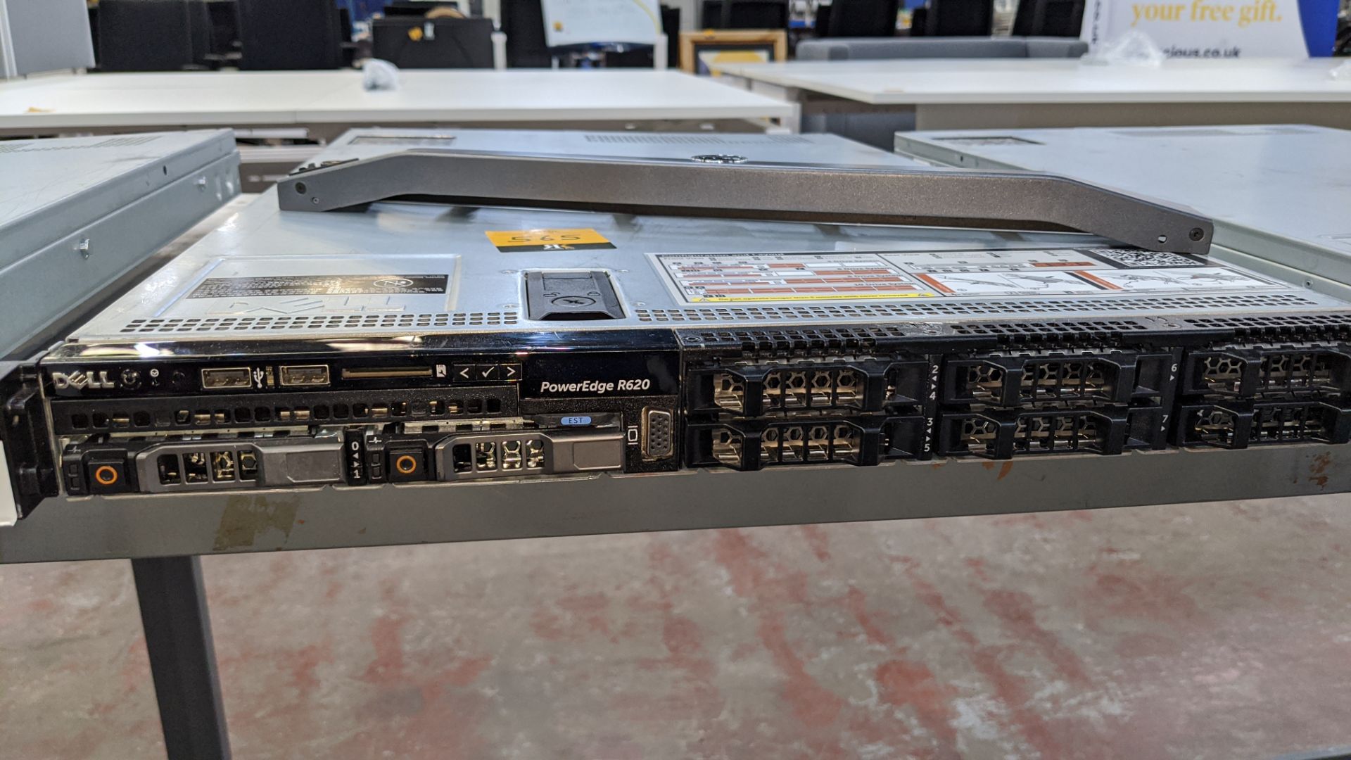 Dell PowerEdge R620 rack mountable server with twin Intel E5-2660V2 Xeon Ten-Core 2.2GHz processors, - Image 5 of 11