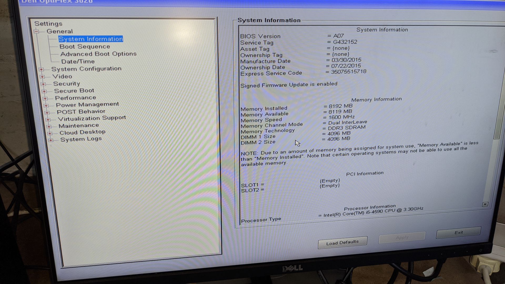 Dell Optiplex 3020 mini tower computer with Intel Core i5-4590 processor, 8Gb RAM, 128Gb SSD etc. in - Image 5 of 5