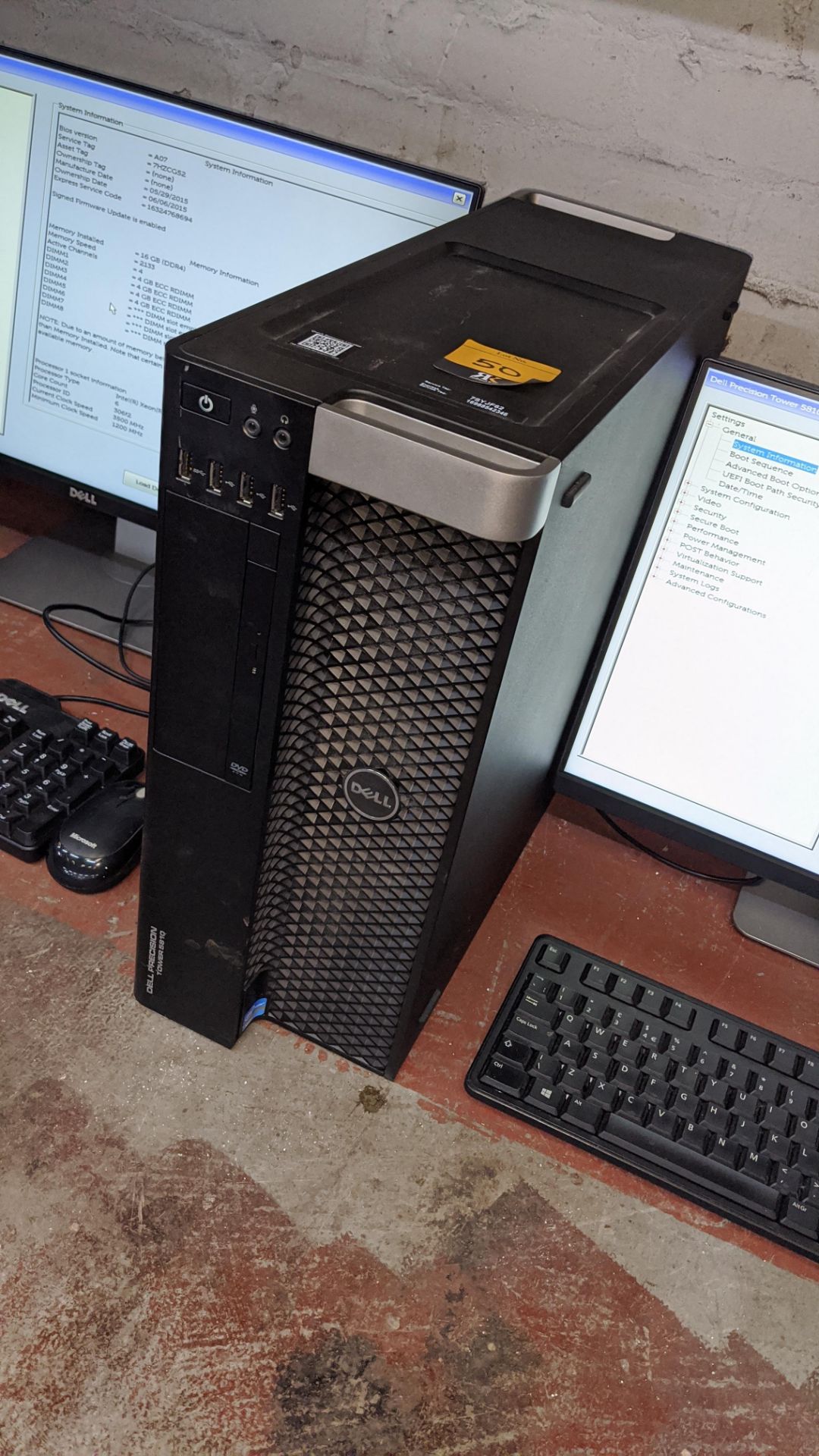 Dell Precision tower 5810 computer with Intel Xeon E5-1603 V3 processor, 16Gb RAM, 256Gb SSD etc. in - Image 3 of 5