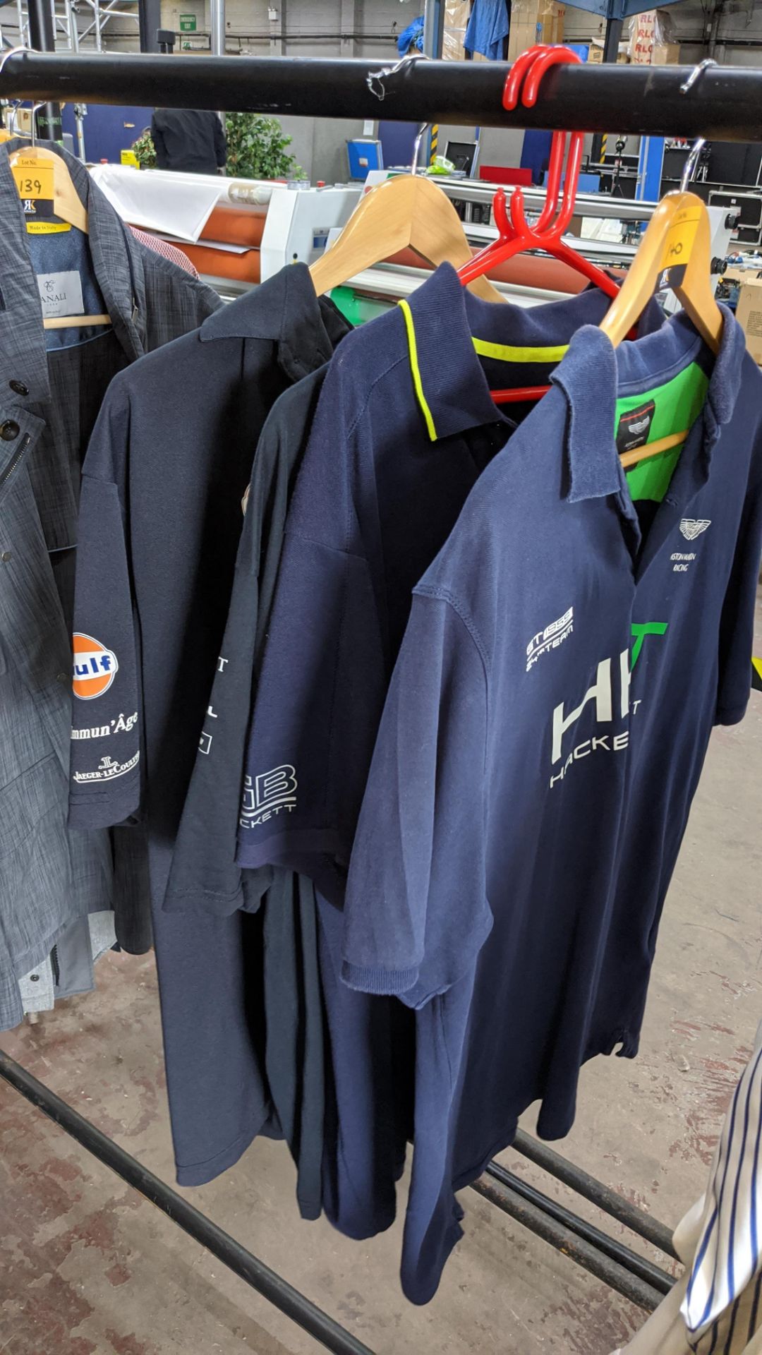 4 off assorted Aston Martin racing polo shirts & T-shirts, all sized XXL/XXXL