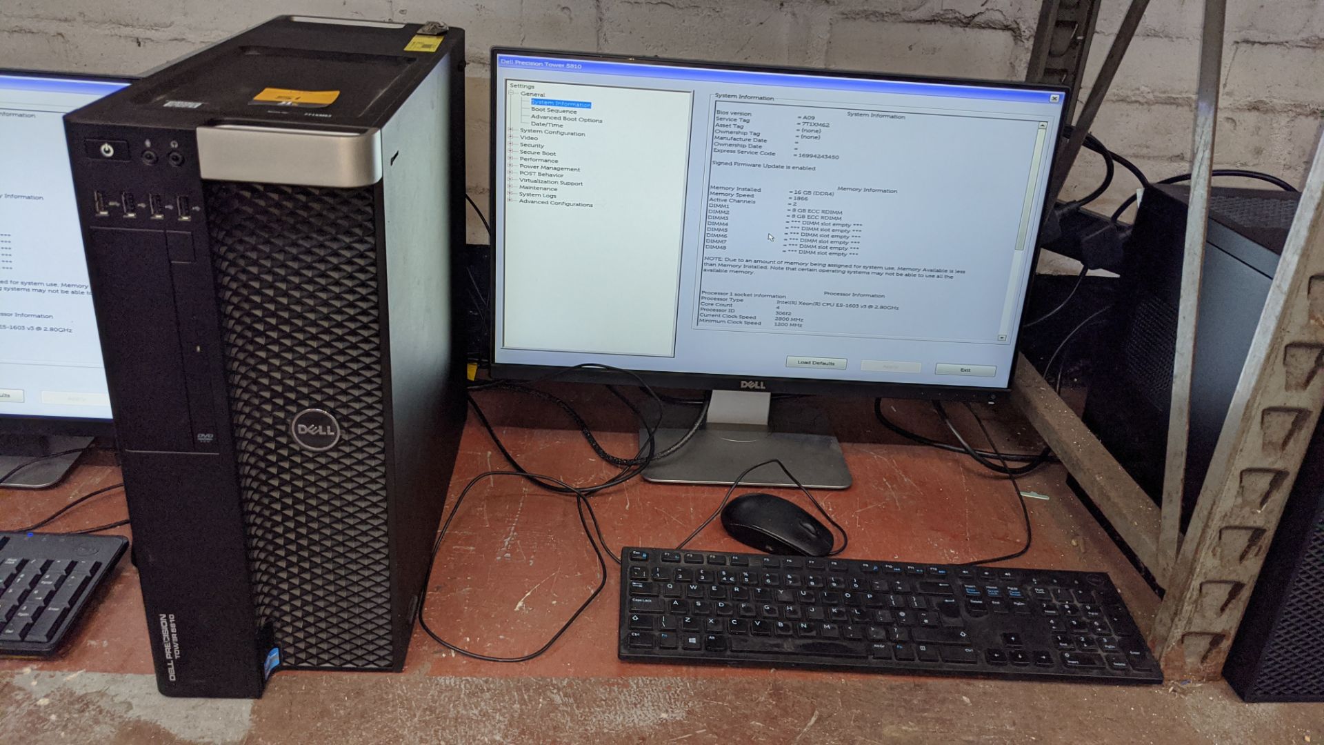 Dell Precision tower 5810 computer with Intel Xeon E5-1603 V3 processor, 16Gb RAM, 256Gb SSD etc. in - Image 2 of 5