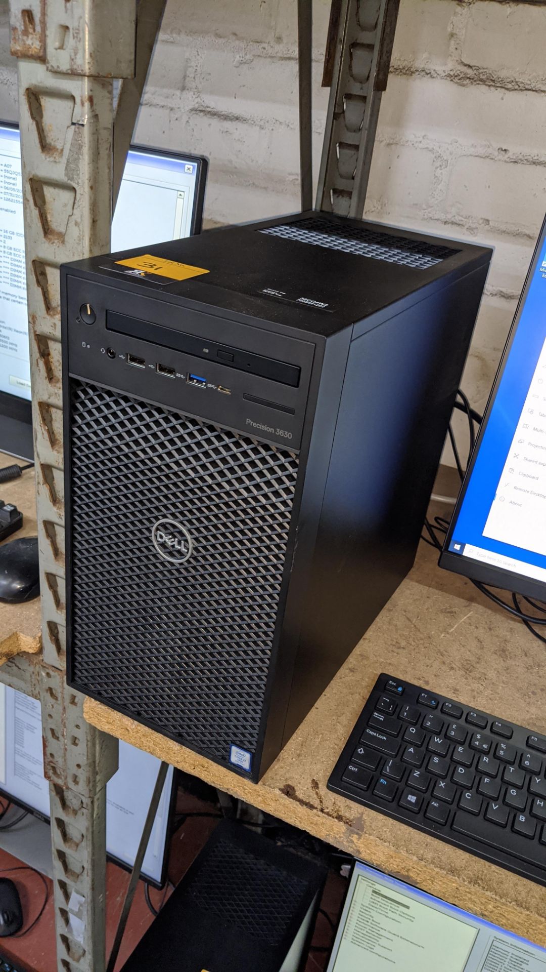 Dell Precision tower 3630 computer with Intel Core i7-8700 processor, 8Gb RAM, 256Gb SSD etc. includ - Image 3 of 5