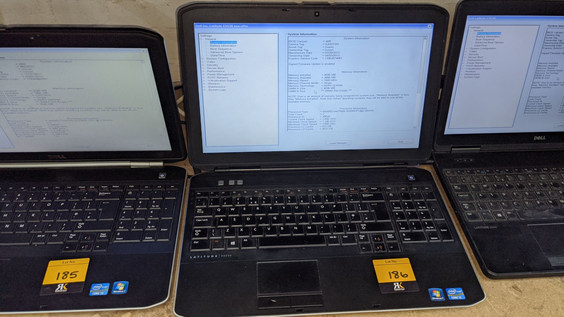 Dell Latitude E5530 notebook computer with Intel Core i5-3320 processor, 4Gb RAM, 500Gb hard drive,