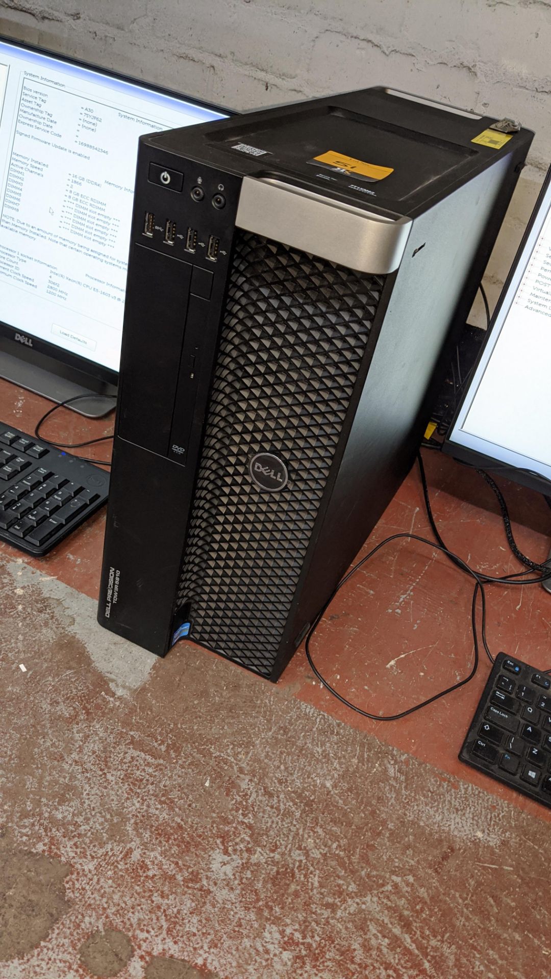 Dell Precision tower 5810 computer with Intel Xeon E5-1603 V3 processor, 16Gb RAM, 256Gb SSD etc. in - Image 3 of 5