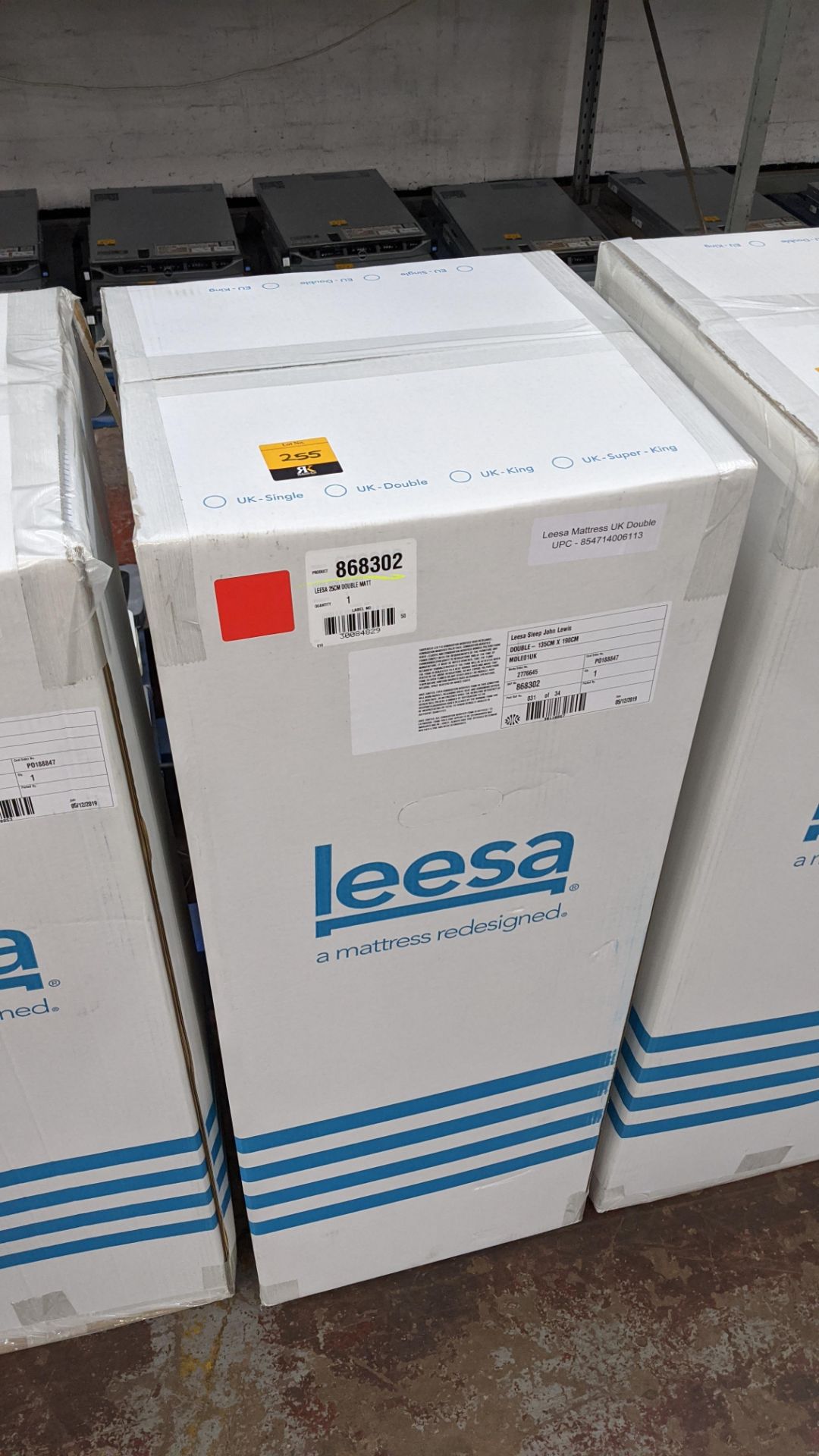 Leesa size UK Double Premium original foam mattress with multi-layer construction, comprising foam &