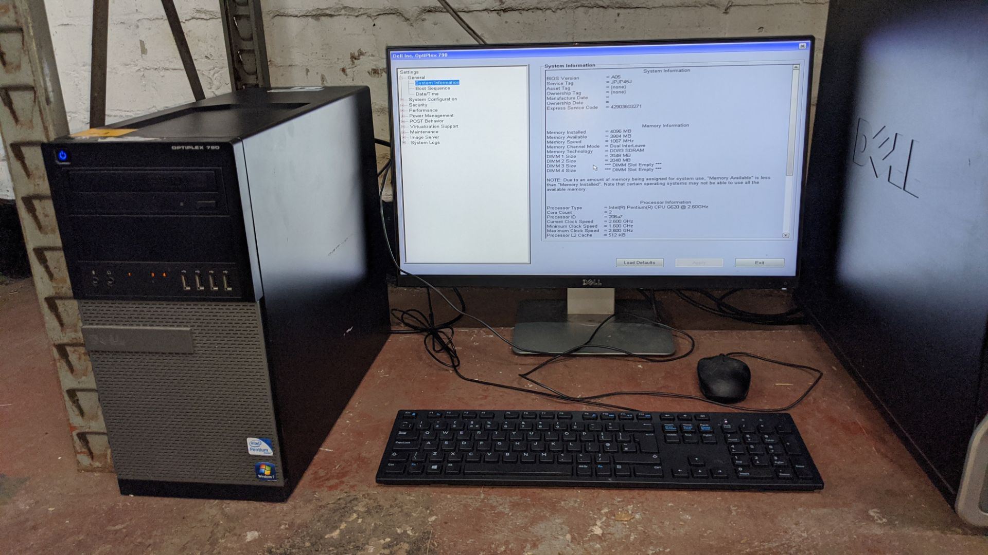 Dell Optiplex 790 computer with Intel Pentium G620 processor, 4Gb RAM, 320Gb HDD etc. includes Dell - Image 2 of 5