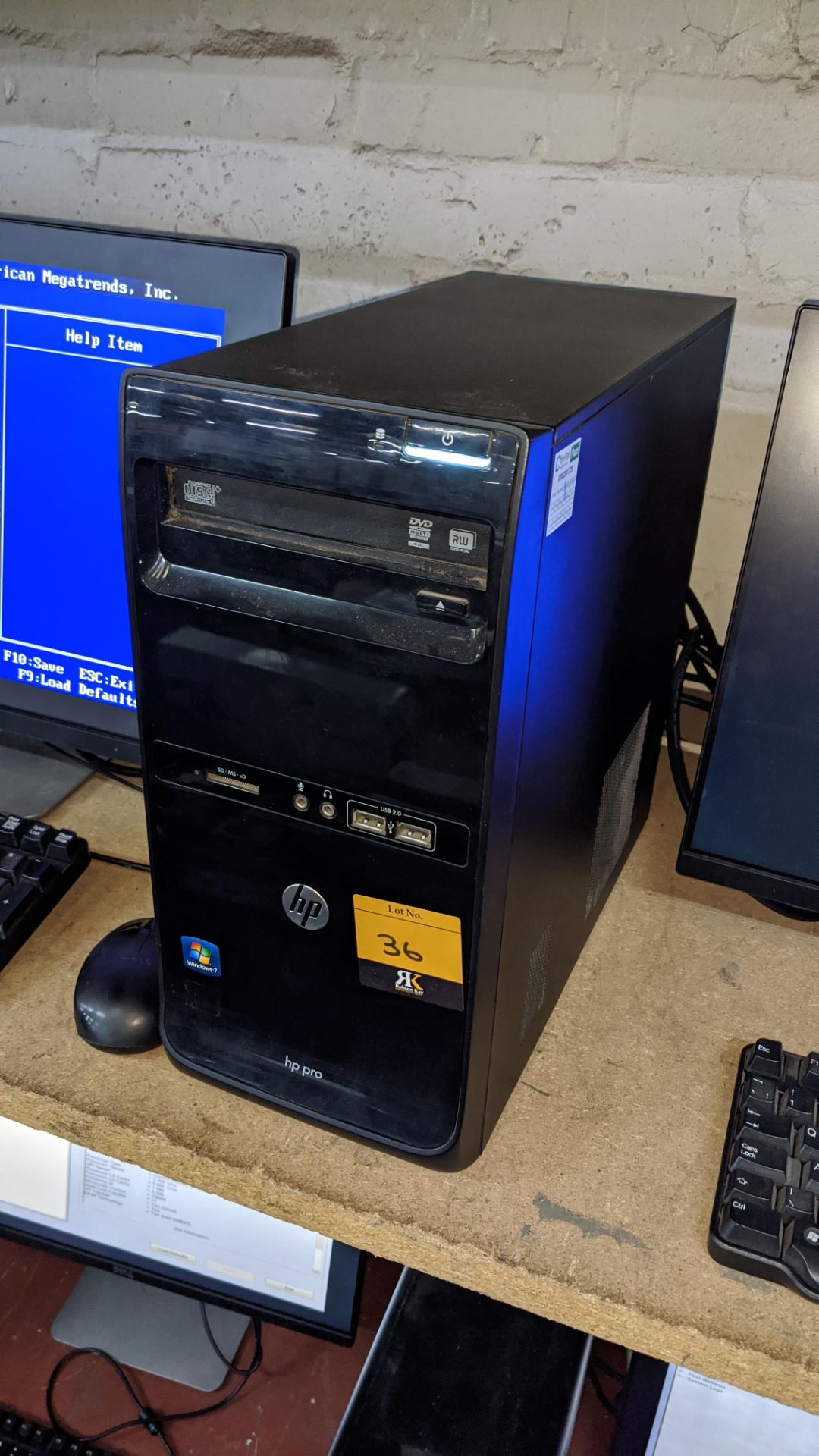 HP Pro tower computer with AMD E2-3200 APU, 8Gb RAM etc. includes Dell widescreen monitor plus keybo - Image 3 of 5