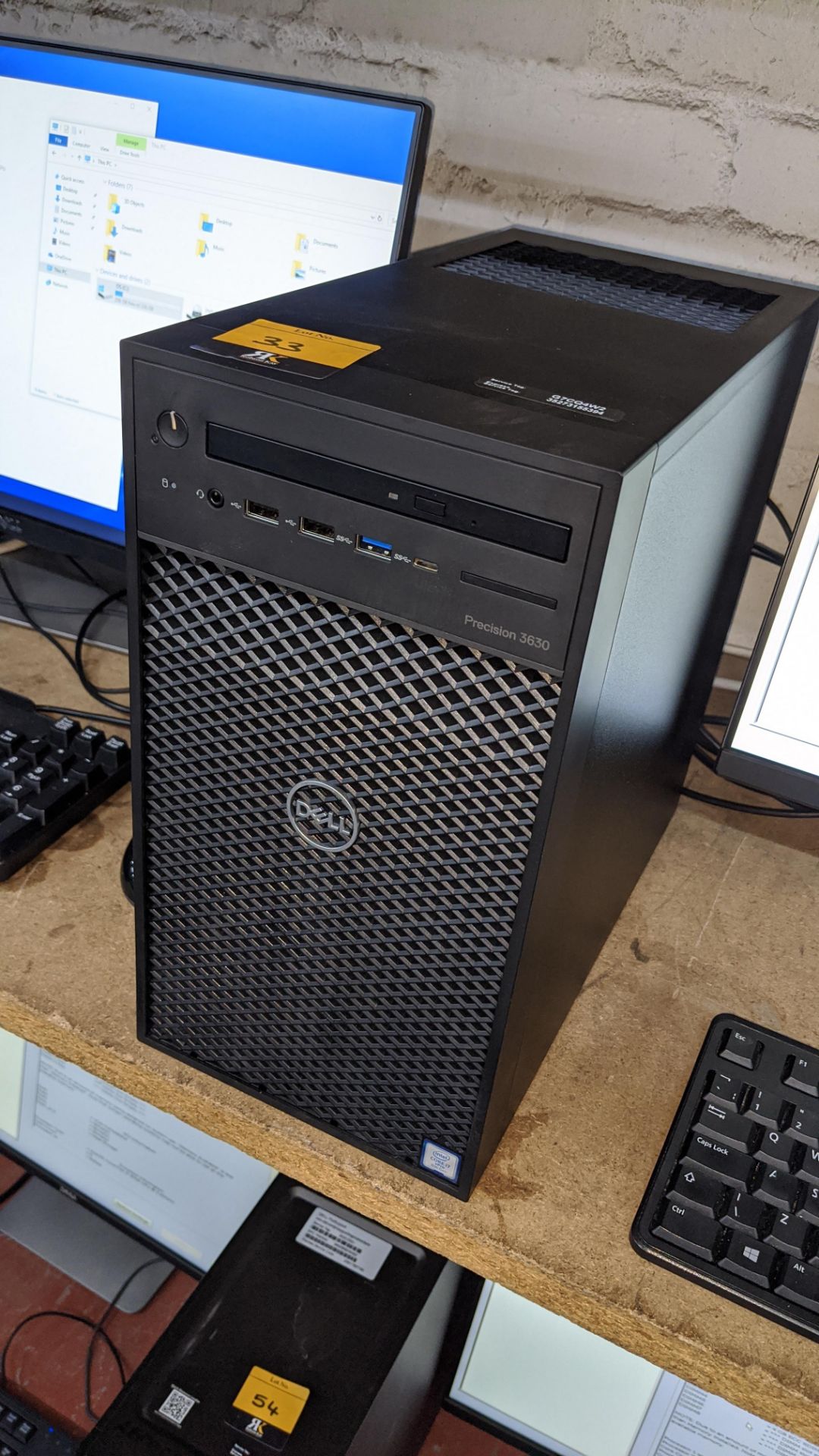 Dell Precision tower 3630 computer with Intel Core i7-8700 processor, 8Gb RAM, 256Gb SSD etc. includ - Image 3 of 5