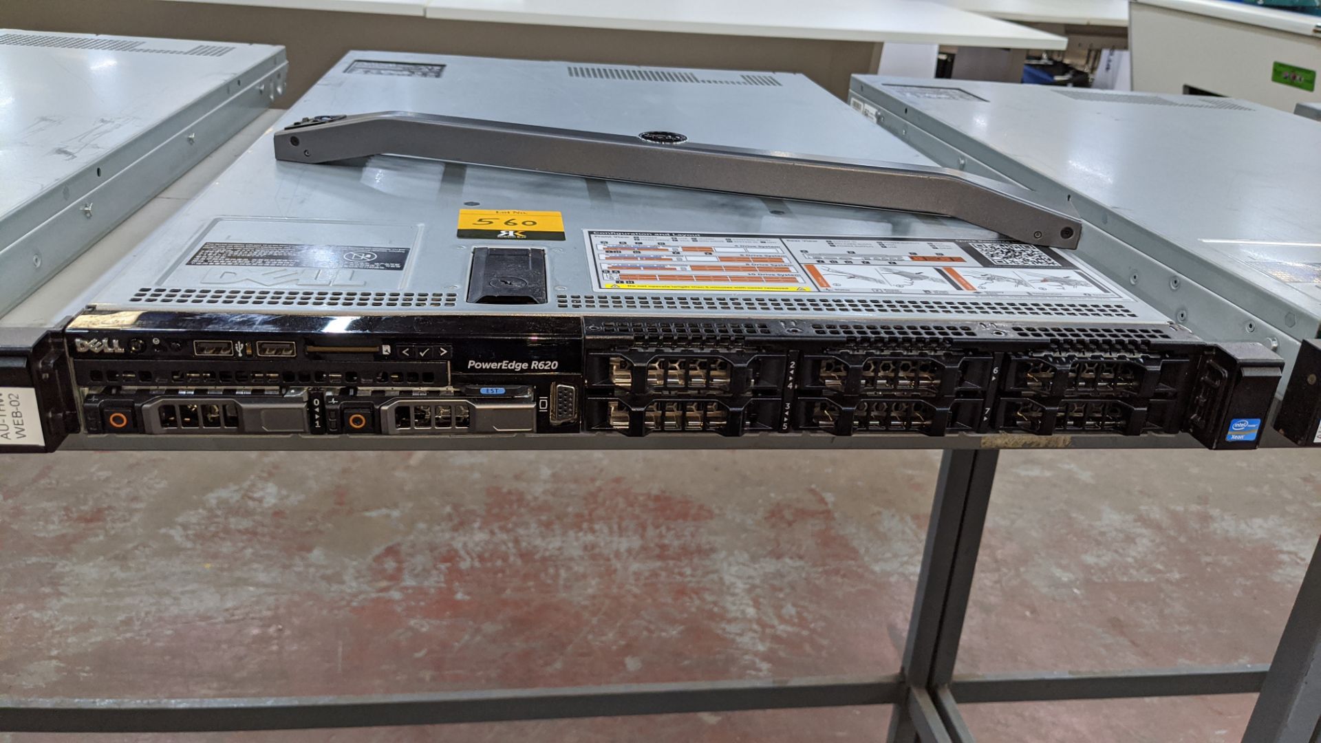 Dell PowerEdge R620 rack mountable server with twin Intel E5-2660V2 Xeon Ten-Core 2.2GHz processors, - Image 5 of 12