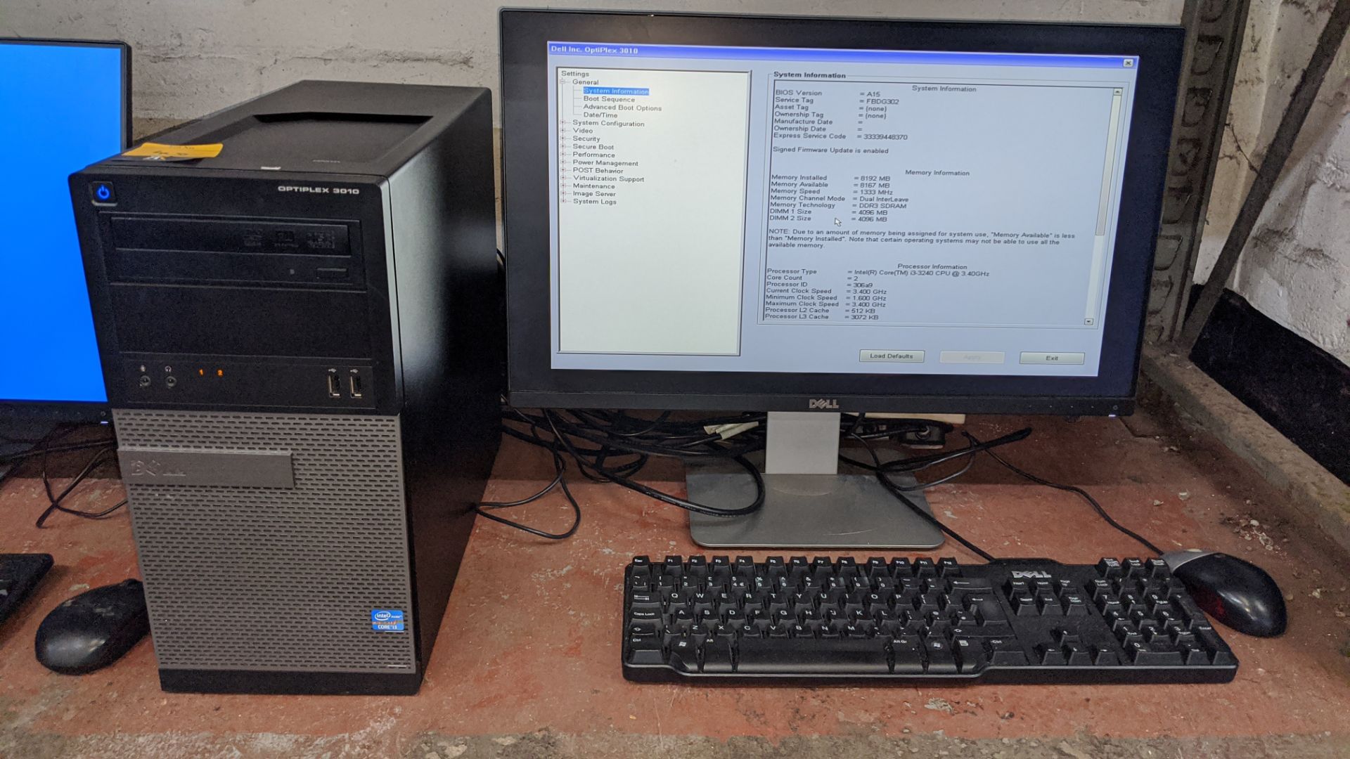 Dell Optiplex 3010 computer with Intel Core i3-3240 processor, 8Gb RAM, 500Gb HDD etc. includes Dell - Image 2 of 5