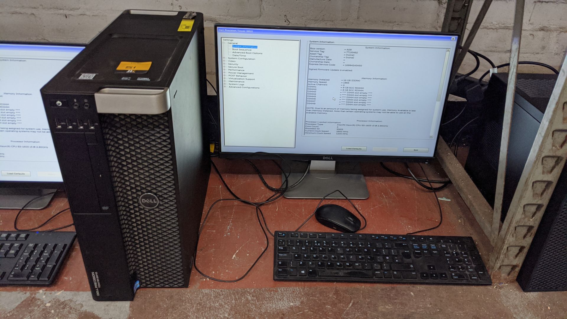 Dell Precision tower 5810 computer with Intel Xeon E5-1603 V3 processor, 16Gb RAM, 256Gb SSD etc. in