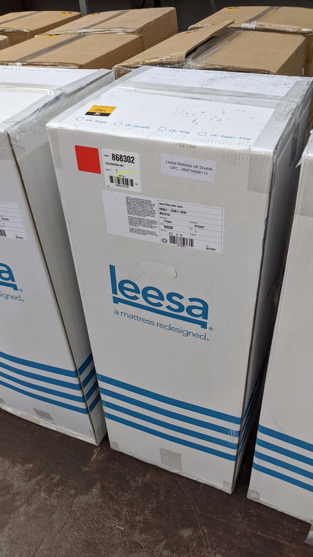 Leesa size UK Double Premium original foam mattress with multi-layer construction, comprising foam & - Image 2 of 4