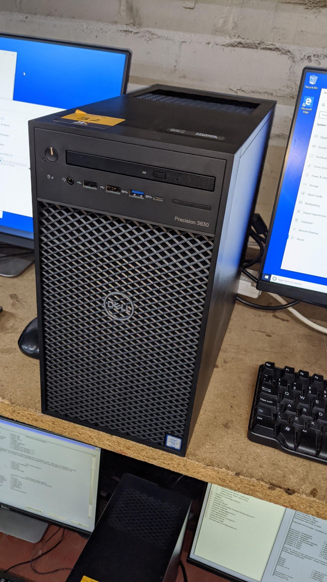 Dell Precision tower 3630 computer with Intel Core i7-8700 processor, 8Gb RAM, 256Gb SSD etc. includ - Image 3 of 5