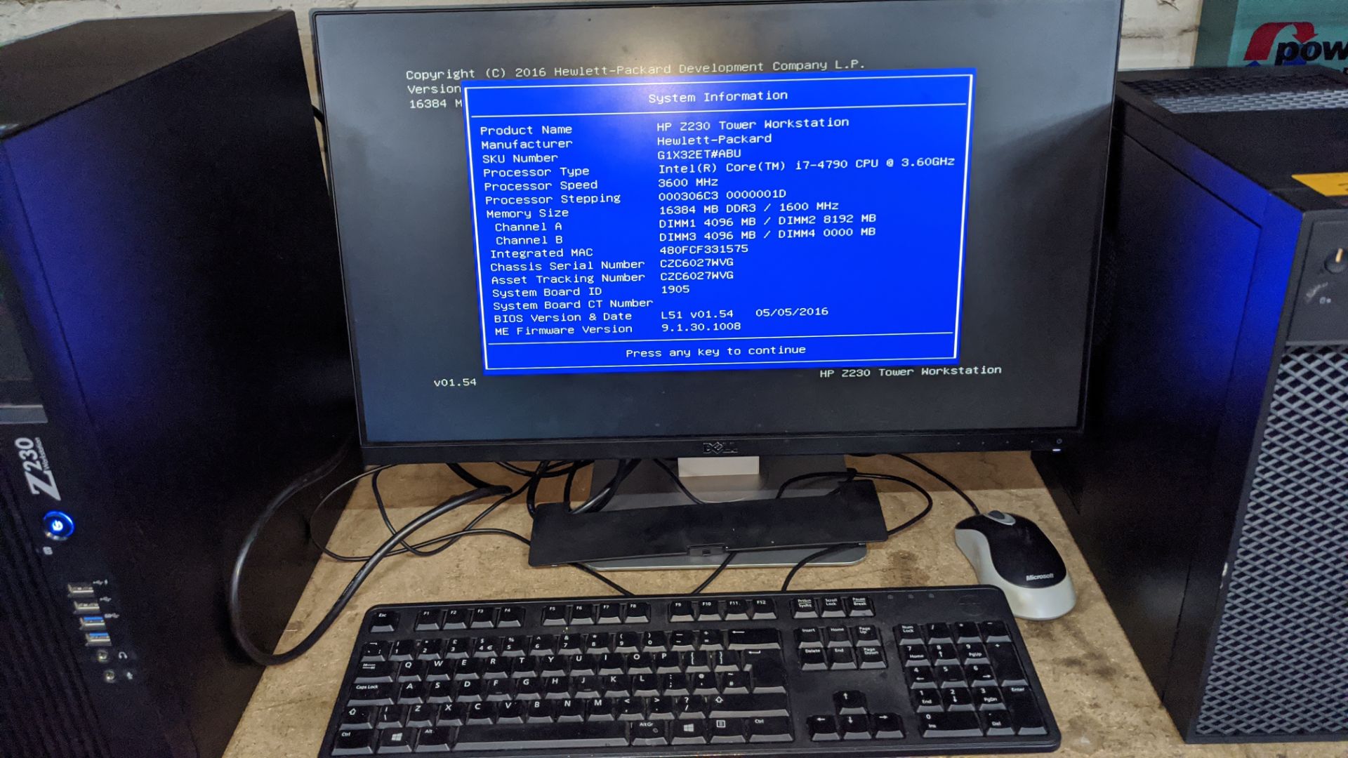 HP Z230 tower computer with Intel Core i7-4790 processor, 16Gb RAM, 250Gb SSD, 1Tb HDD etc. includes - Image 4 of 5