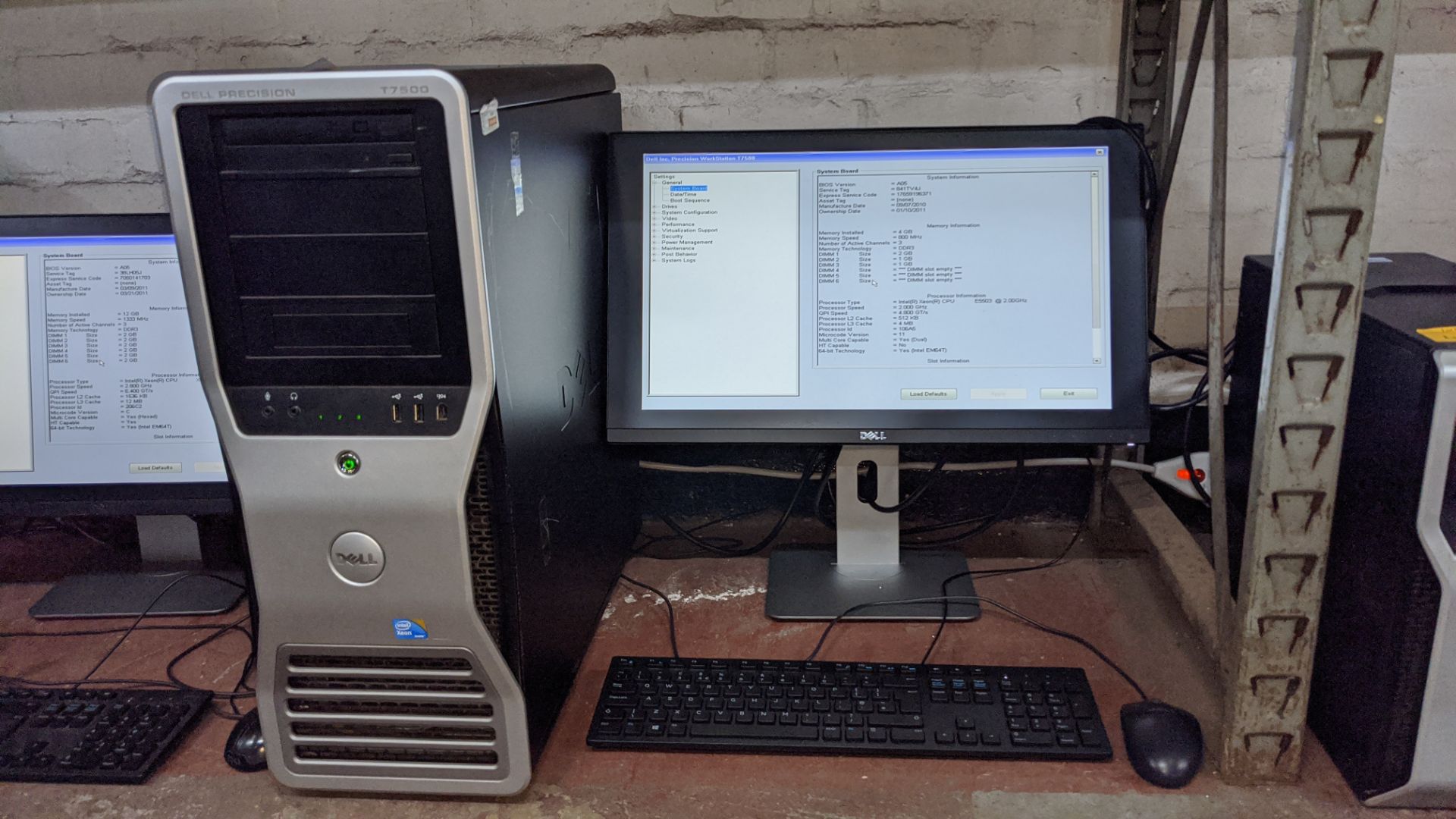 Dell Precision T7500 computer with Intel Xeon X5503 processor, 4Gb RAM, etc. includes Dell widescree