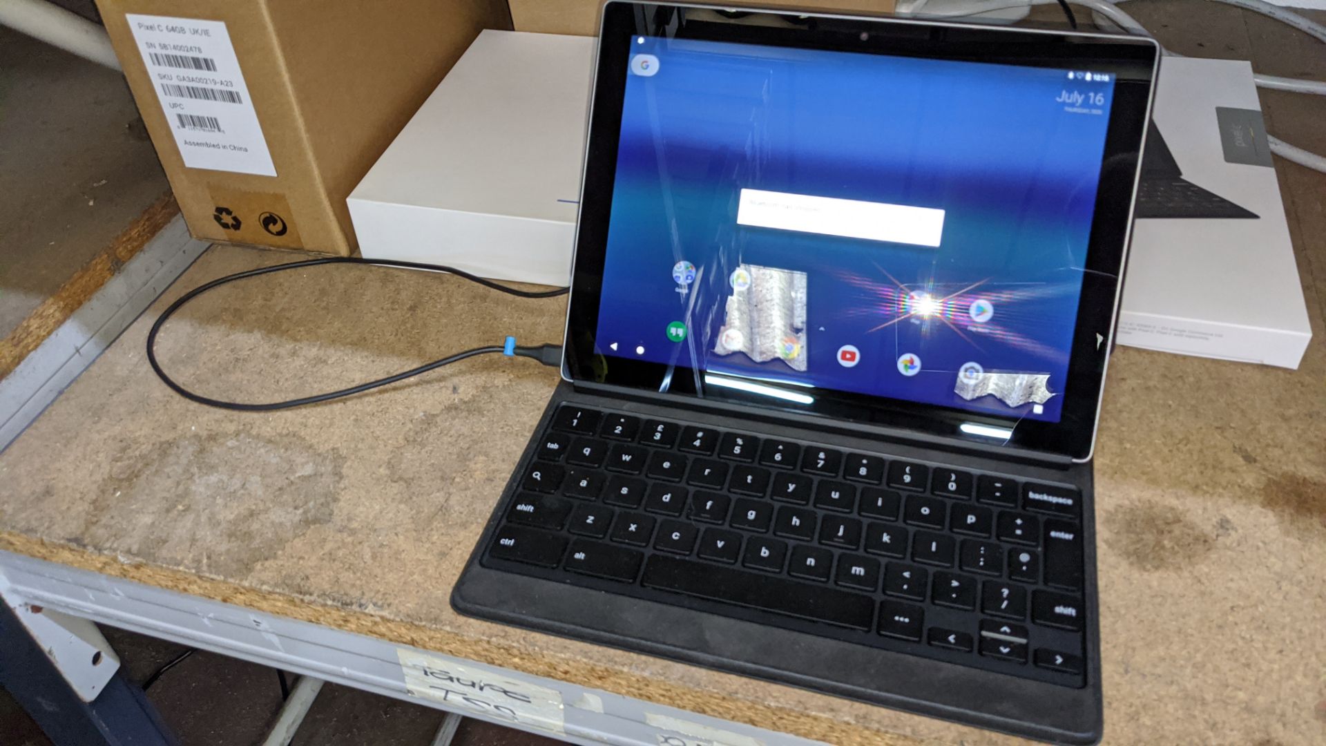 Google Pixel C 64GB tablet, 10.2", model C1502W, with optional Folio keyboard/case model UG1B. Incl - Image 2 of 25