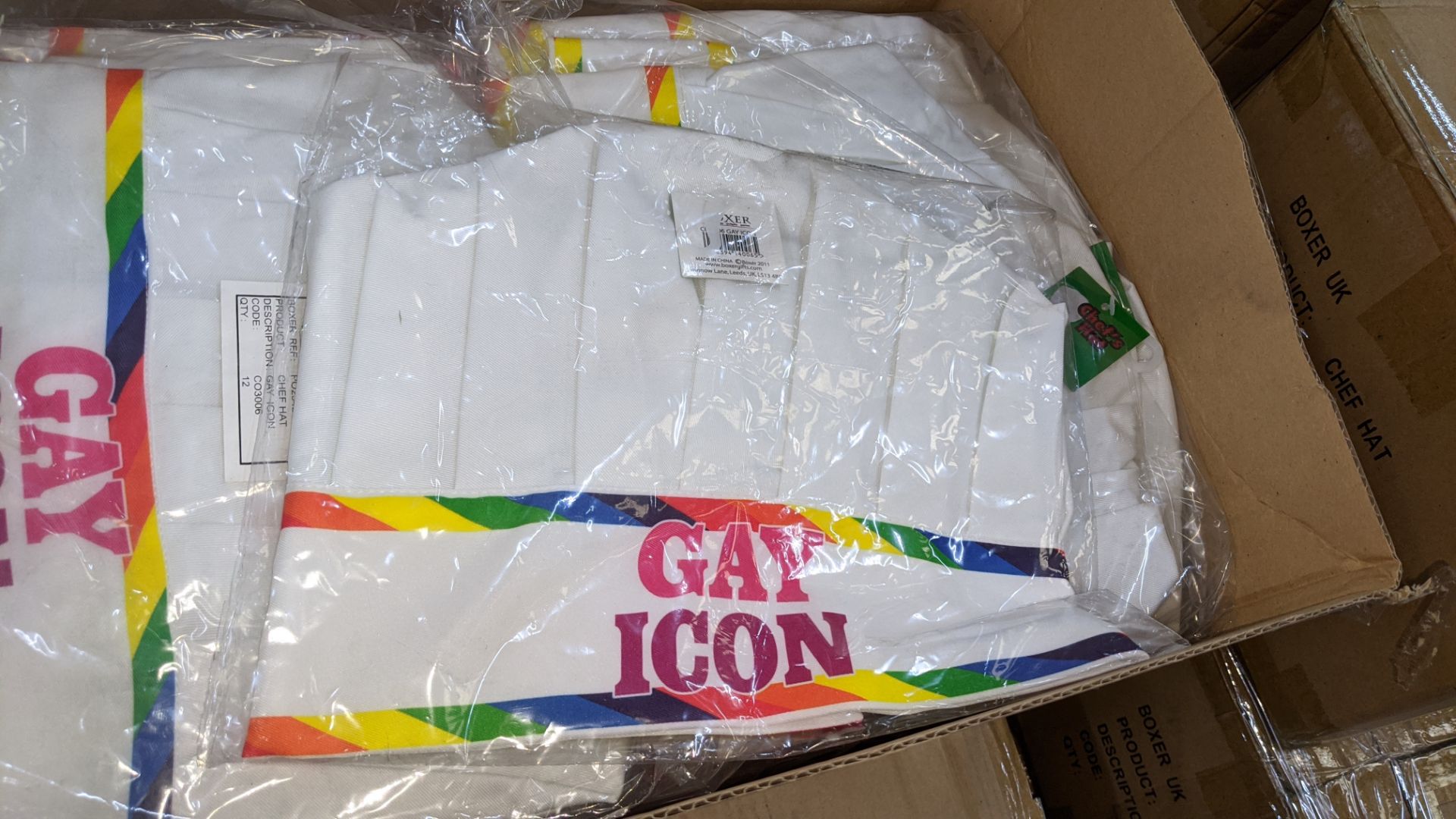 361 off Gay Icon chef's hats, individually bagged & tagged, in a total of 4 outer cartons - Image 3 of 6
