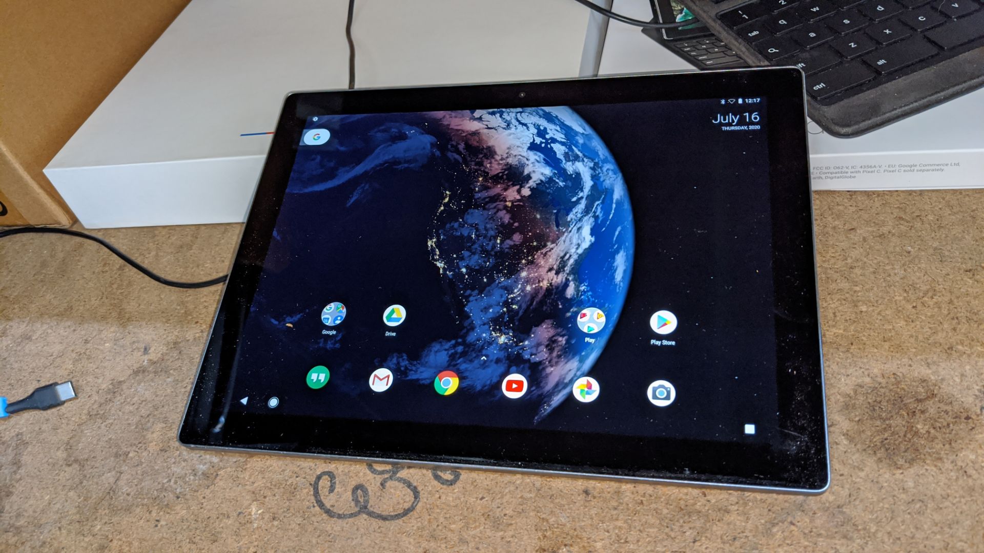 Google Pixel C 64GB tablet, 10.2", model C1502W, with optional Folio keyboard/case model UG1B. Incl - Image 14 of 25