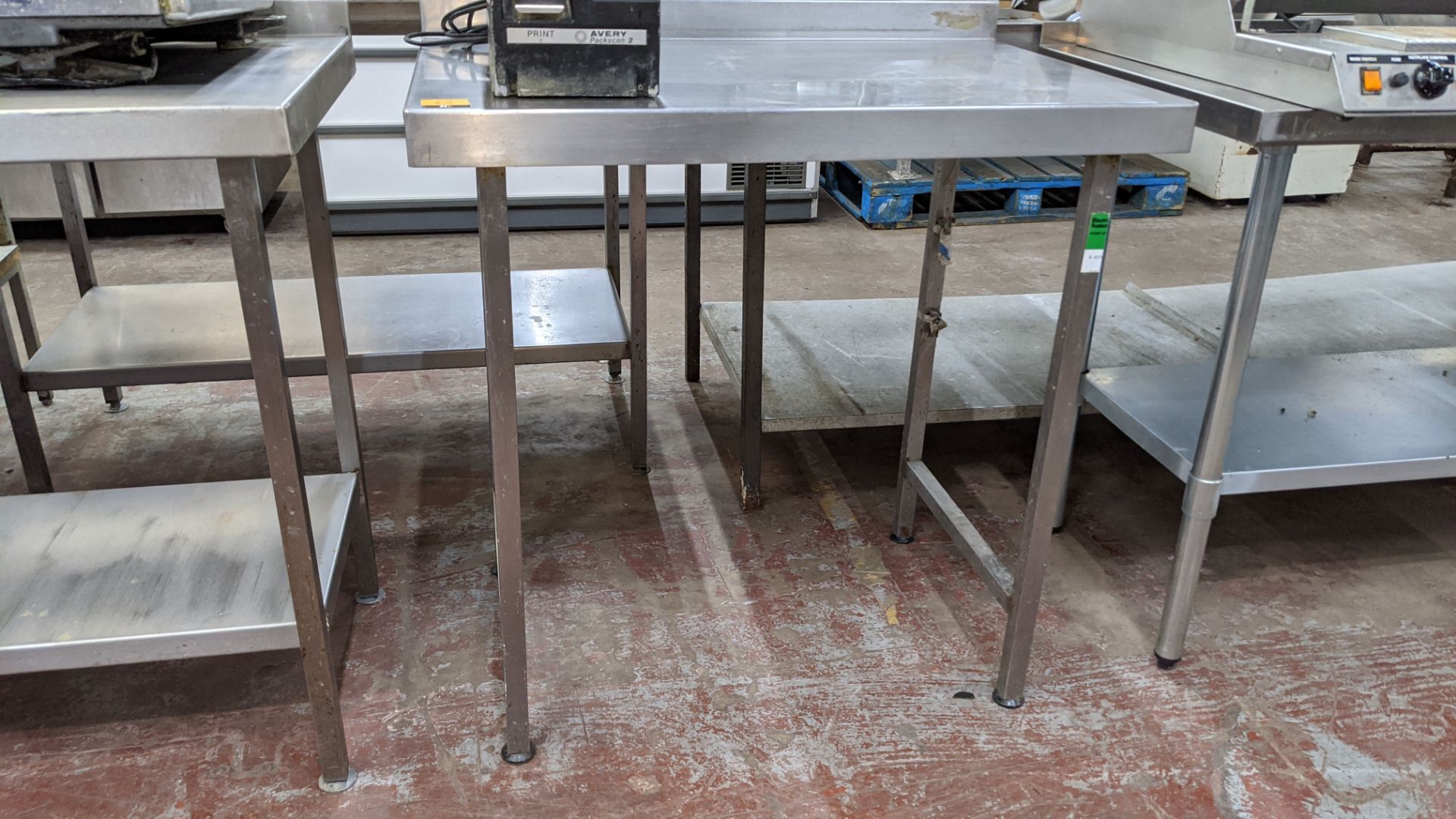 Stainless steel table, table top measuring approximately 900mm x 600mm - Image 2 of 3