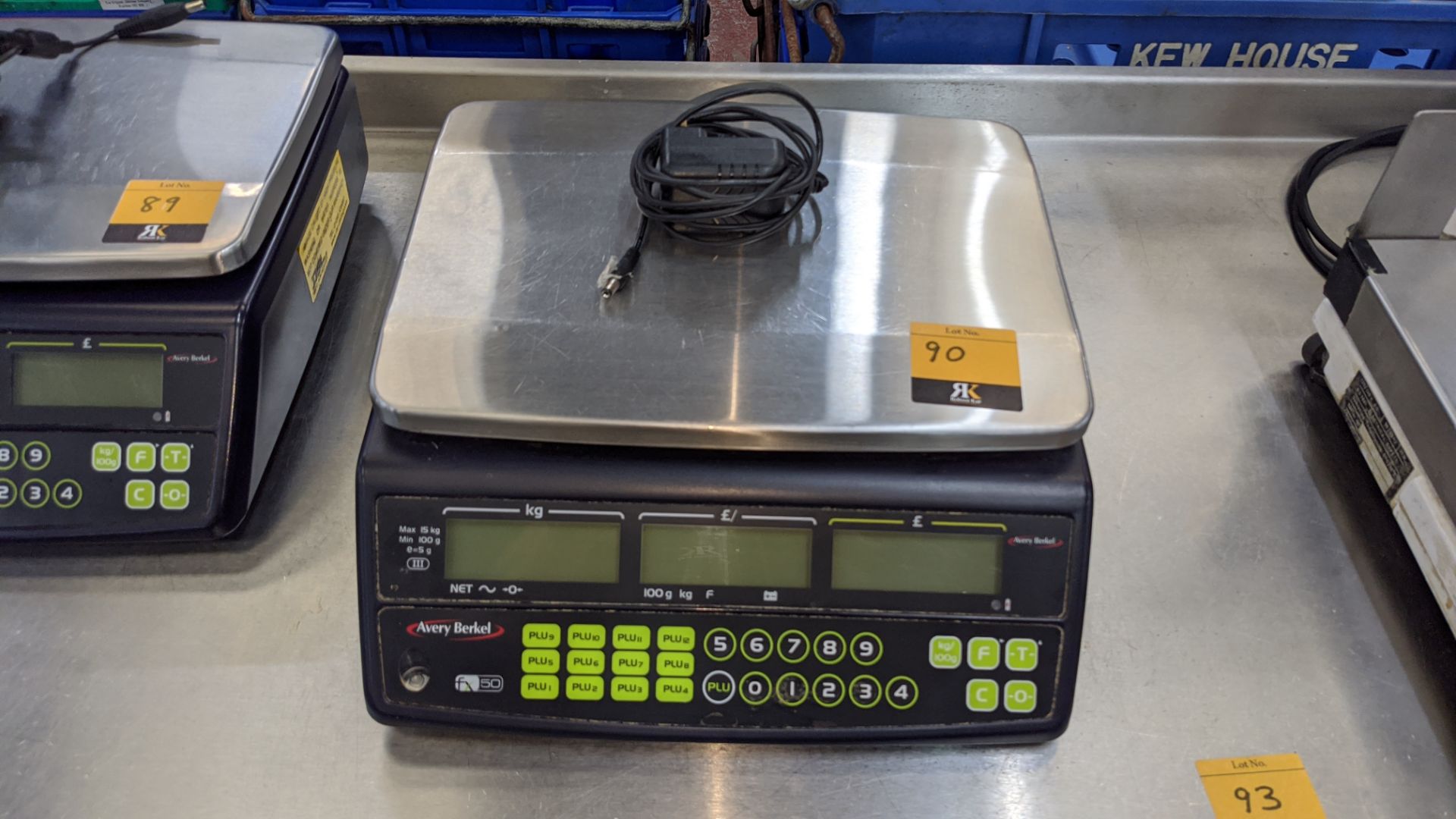 Avery Berkel grocer's scales model FX50 with customer facing display, including power pack - Image 3 of 5